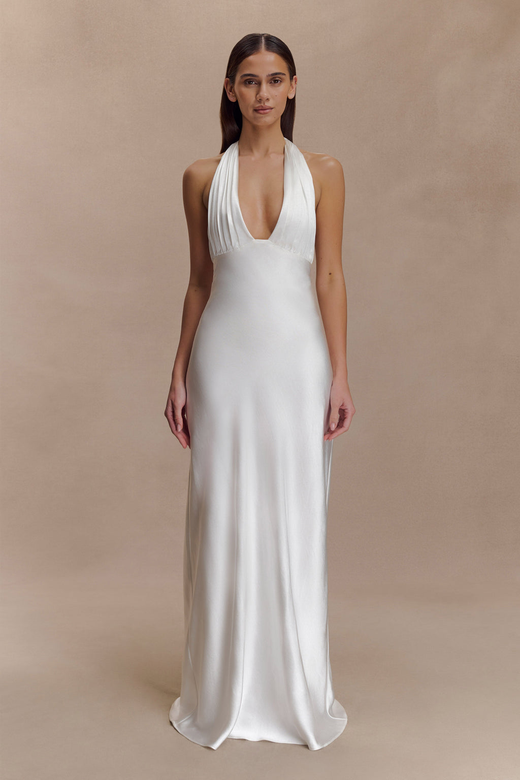 Alice Satin Halter Maxi Dress