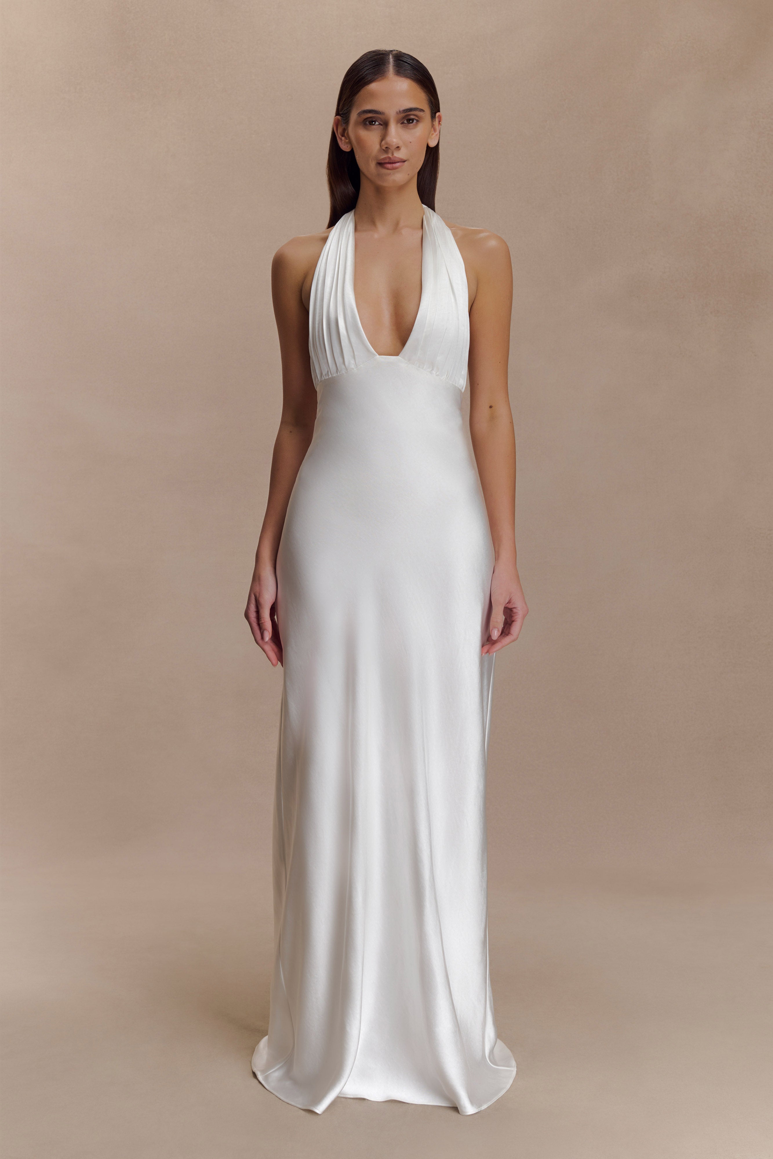 Alice Satin Halter Maxi Dress