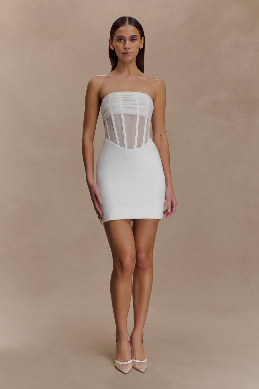Palmer Mesh Corset Mini Dress