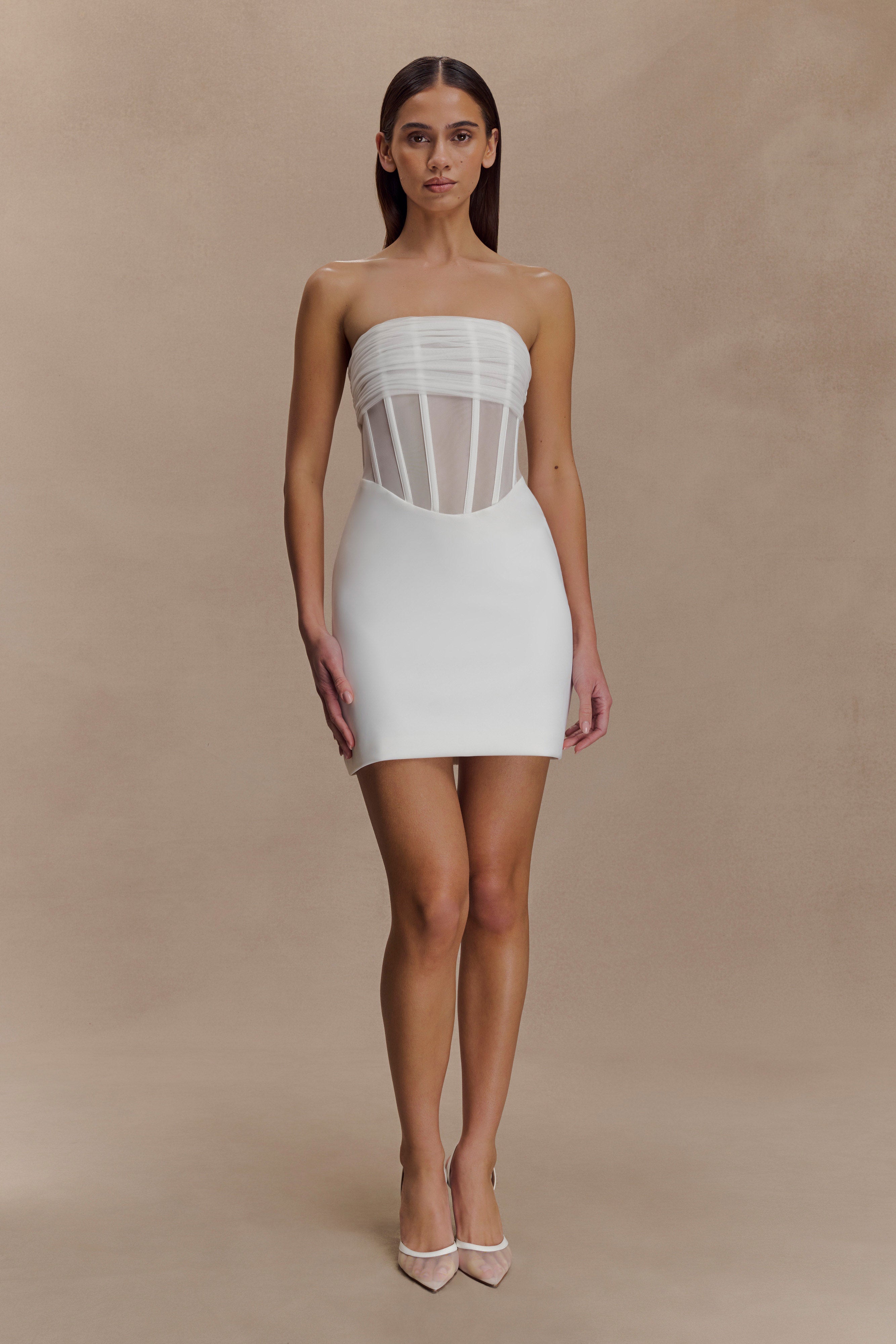 Palmer Mesh Corset Mini Dress