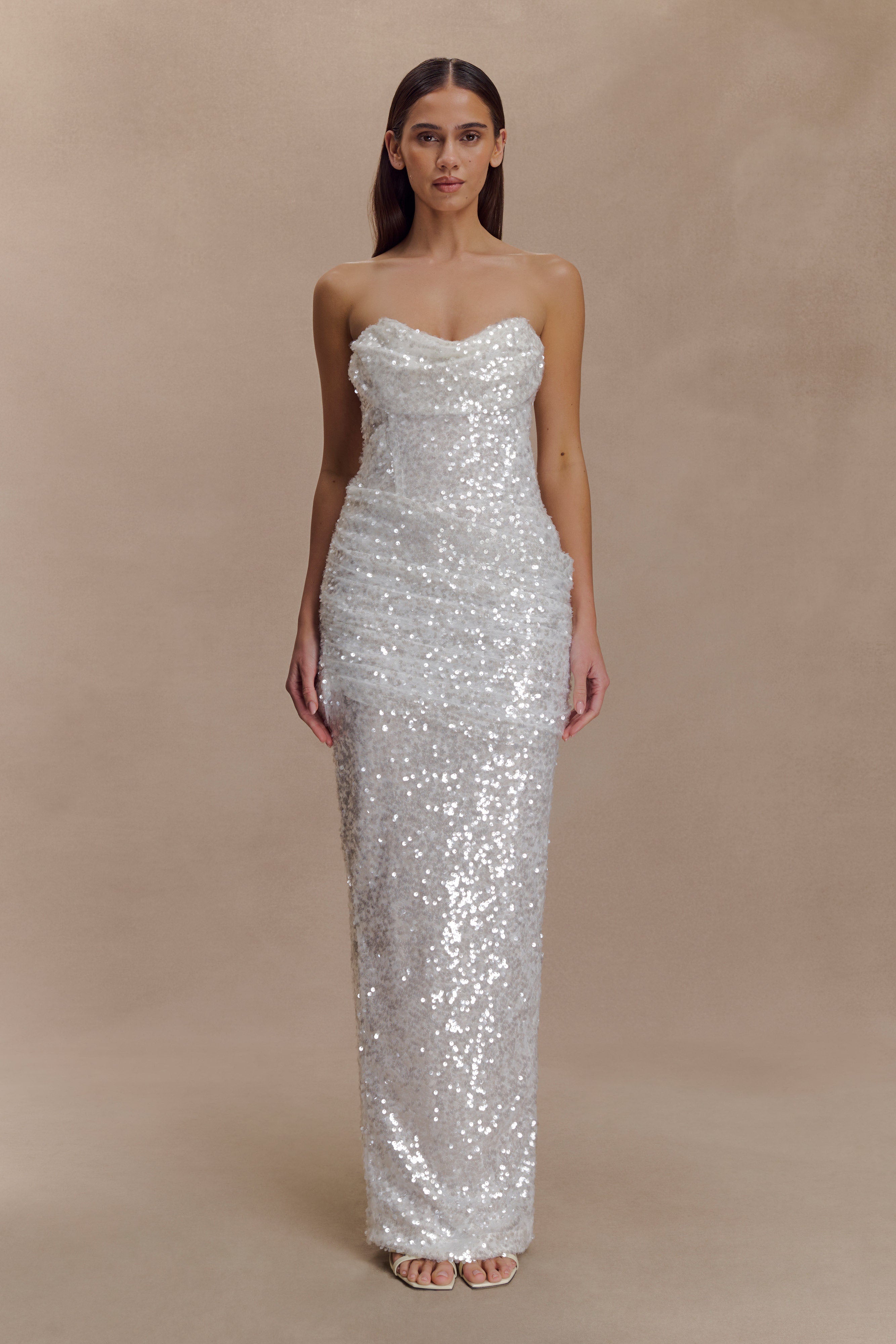 Nala Strapless Sequin Maxi Dress