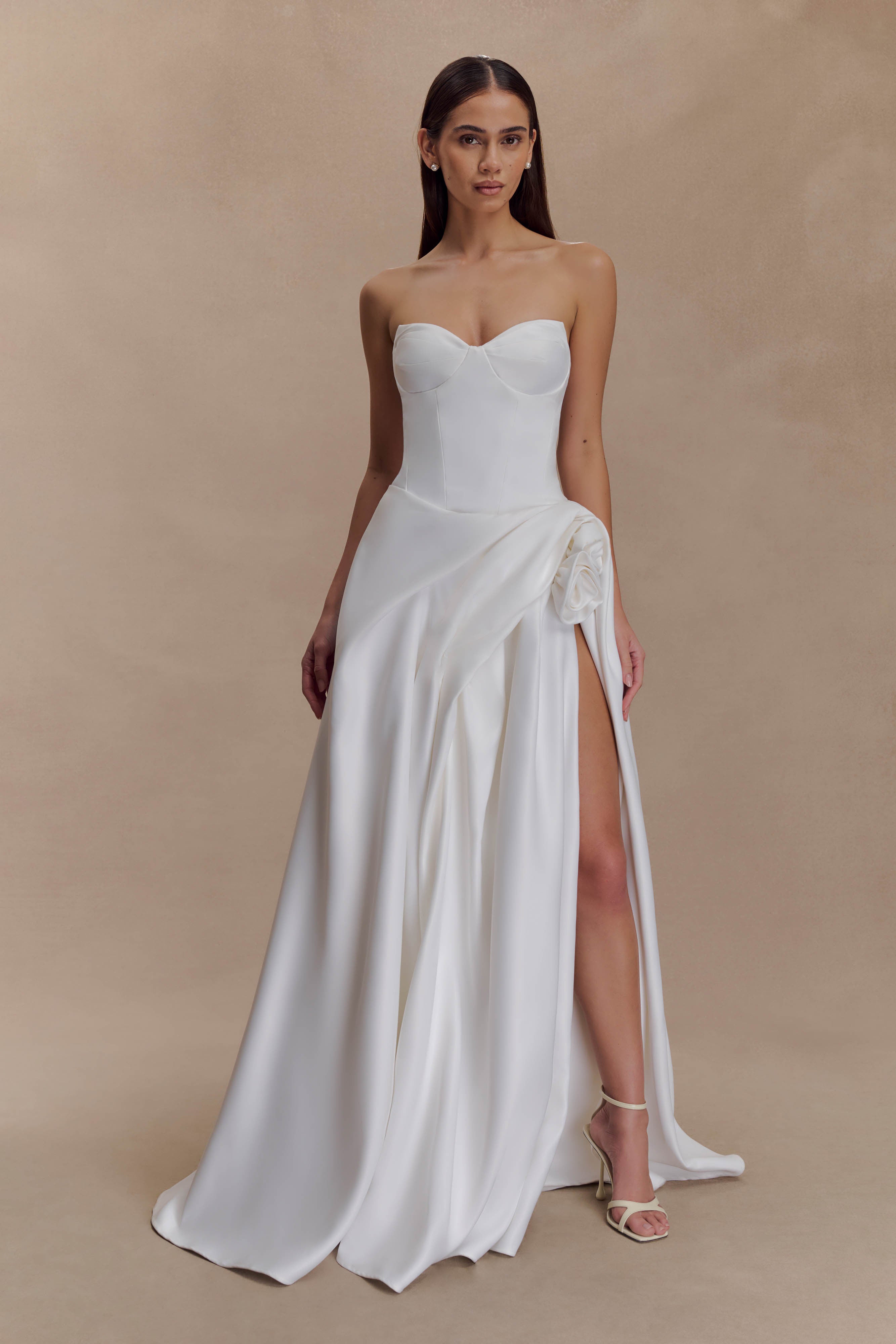 Elizabeth Strapless Corset Maxi Dress