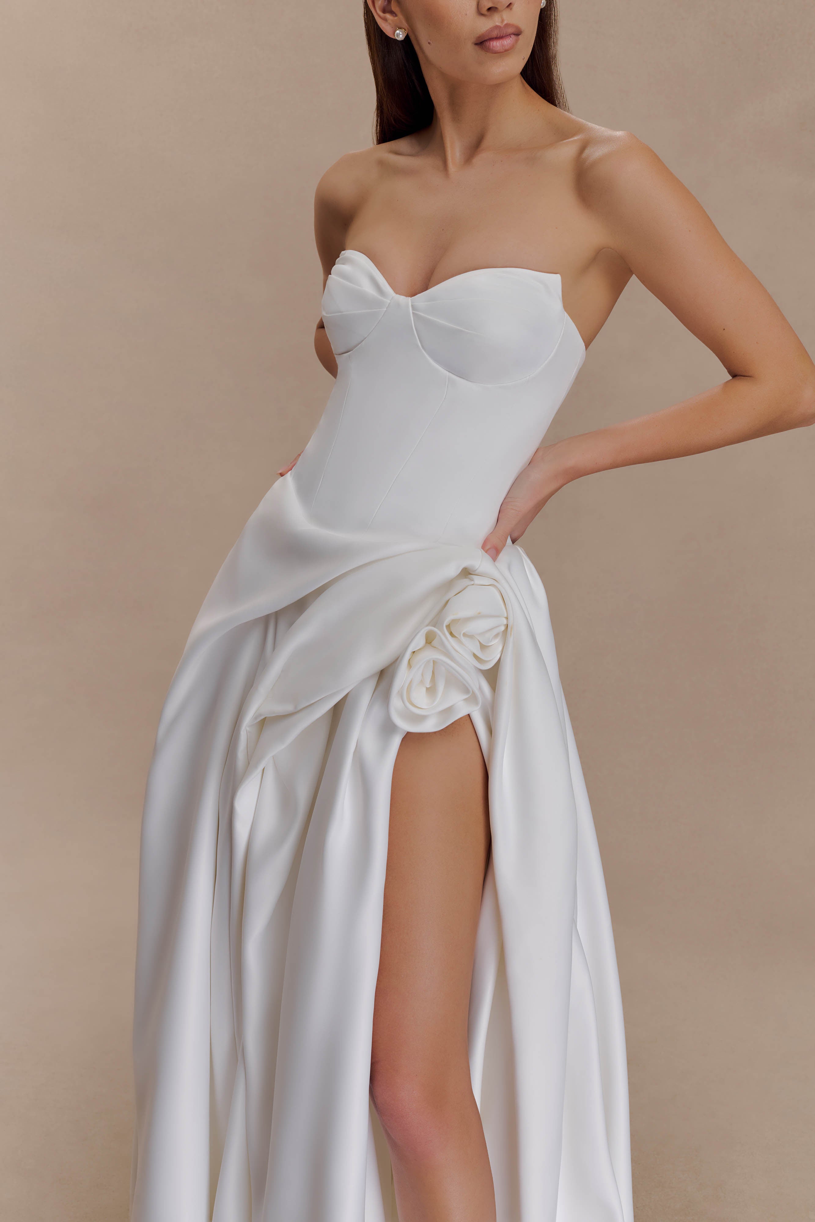 Elizabeth Strapless Corset Maxi Dress