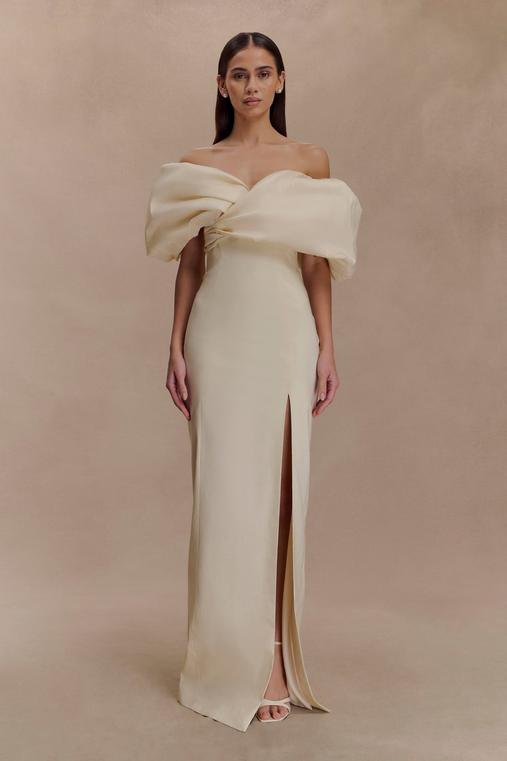 Angelica Taffeta Off Shoulder Bridal Gown