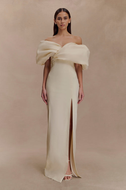 Angelica Taffeta Off Shoulder Bridal Gown