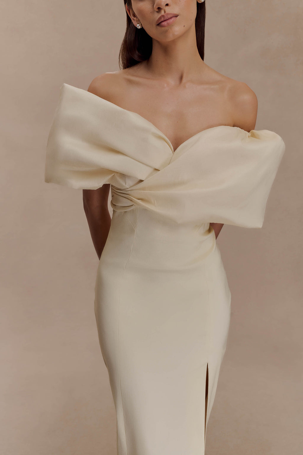 Angelica Taffeta Off Shoulder Bridal Gown