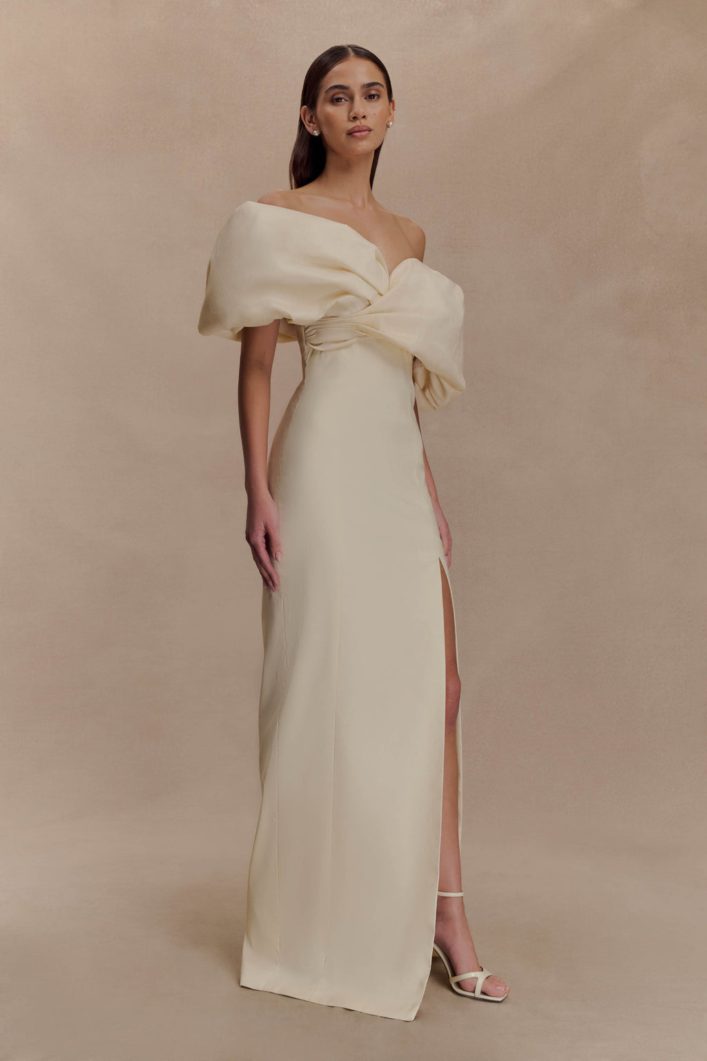 Angelica Taffeta Off Shoulder Bridal Gown