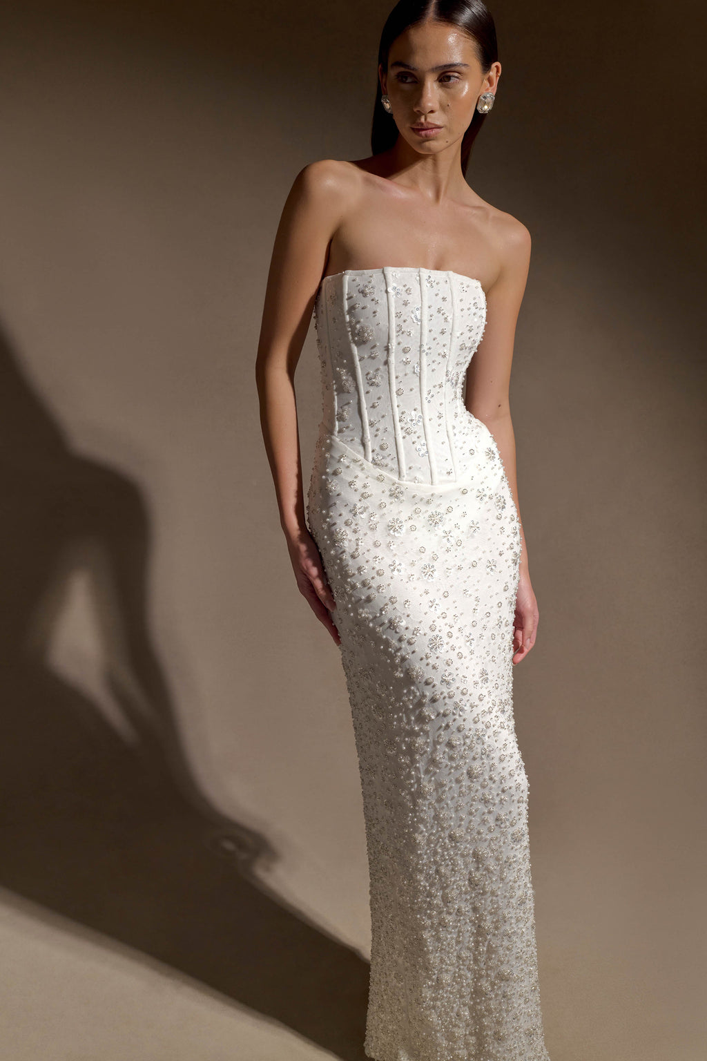 Gemma Strapless Embellished Maxi Dress