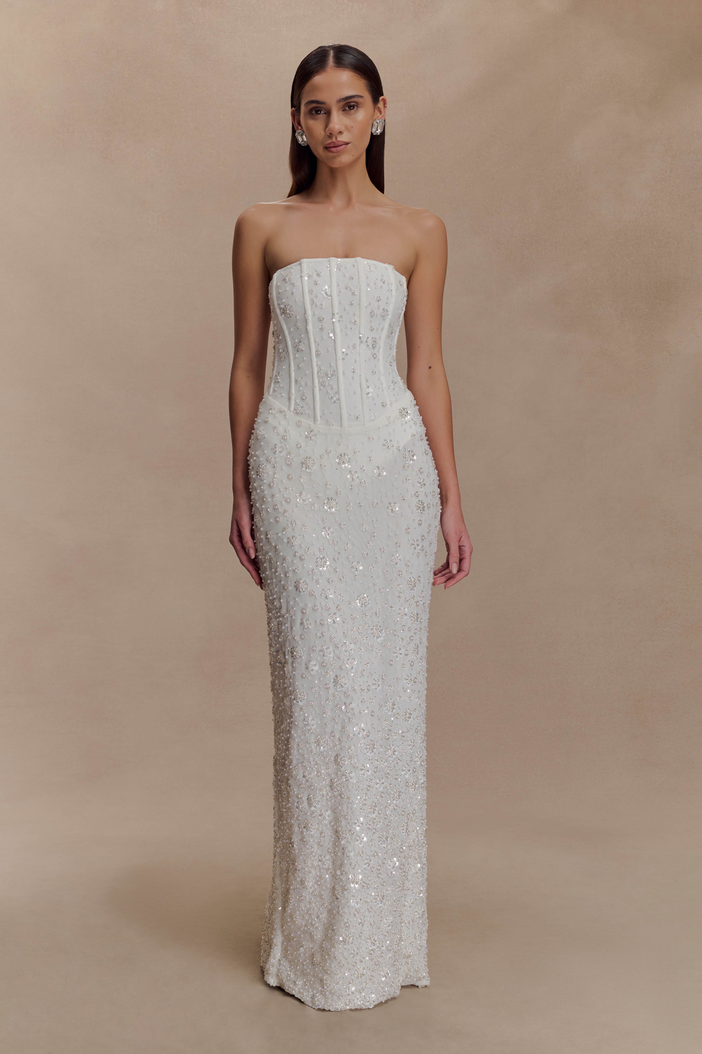 Gemma Strapless Embellished Maxi Dress