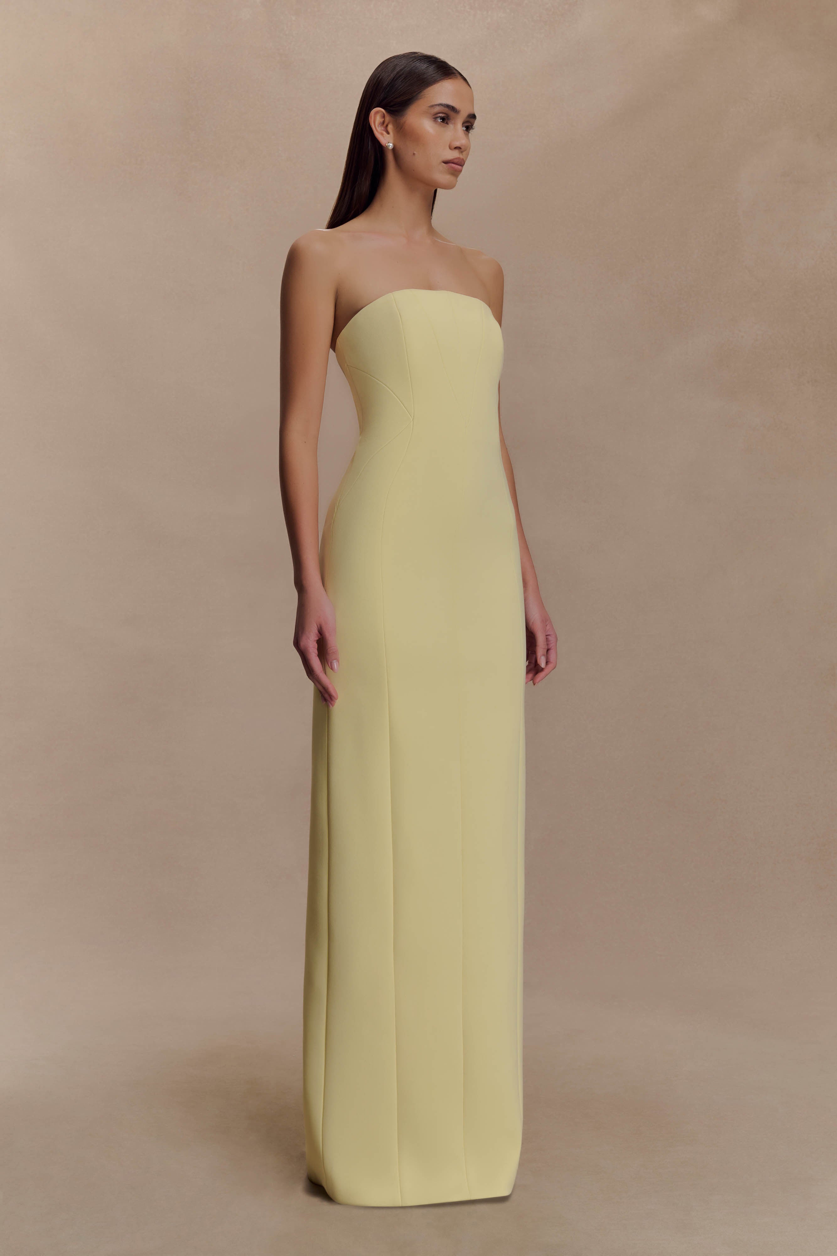 Kalila Strapless Crepe Maxi Dress