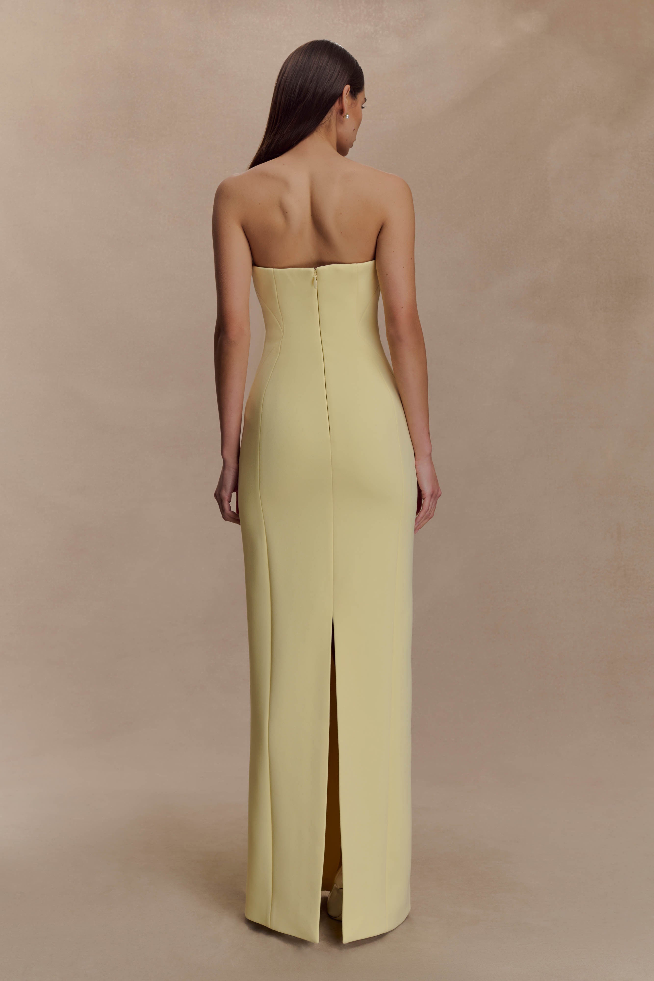 Kalila Strapless Crepe Maxi Dress