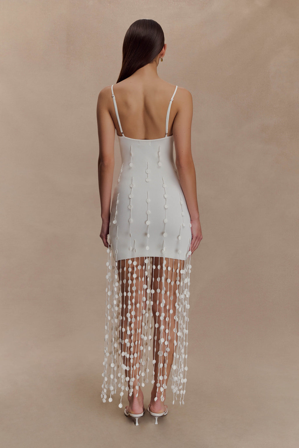 Tove Hand Knit Flower Mini Dress in White – Chic&Drifts