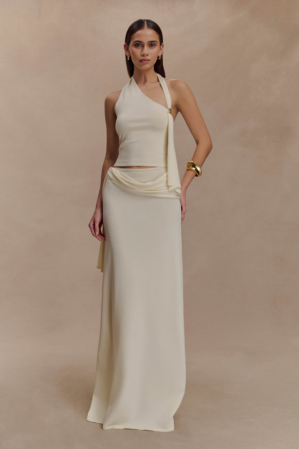 Xanthia Knit Halter Top in Ivory – Chic&Drifts