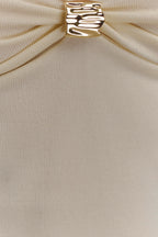 Miraby Front Ruched Knit Long Sleeve Top in Ivory – Chic&Drifts