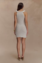 Brigid Ruffle Knit Sleeveless Dress in Ivory – Chic&Drifts