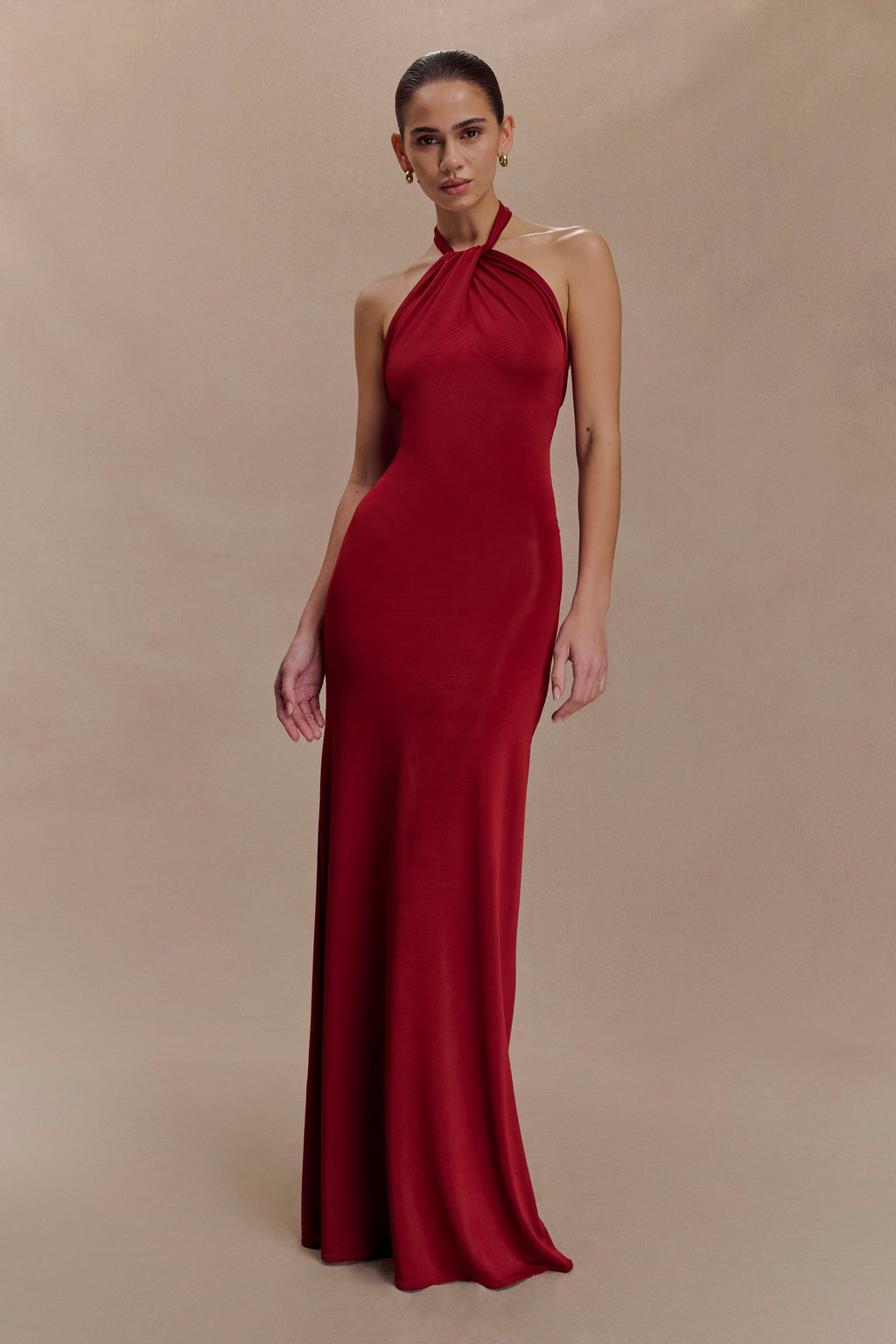Elyna Slinky Halter Maxi Dress