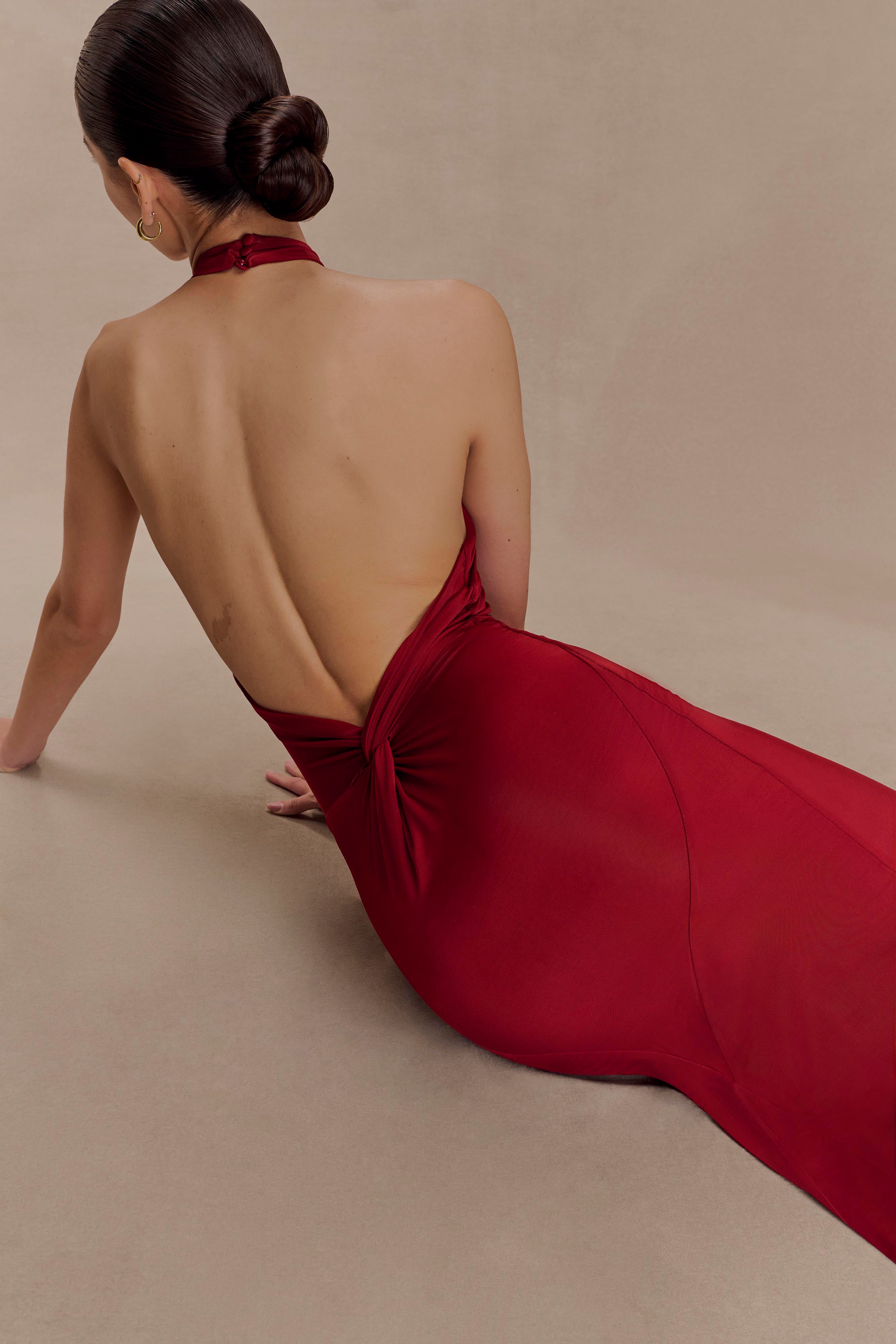 Elyna Slinky Halter Maxi Dress