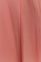 Soleil Knit And Mesh Halter Maxi Dress in Coral – Chic&Drifts