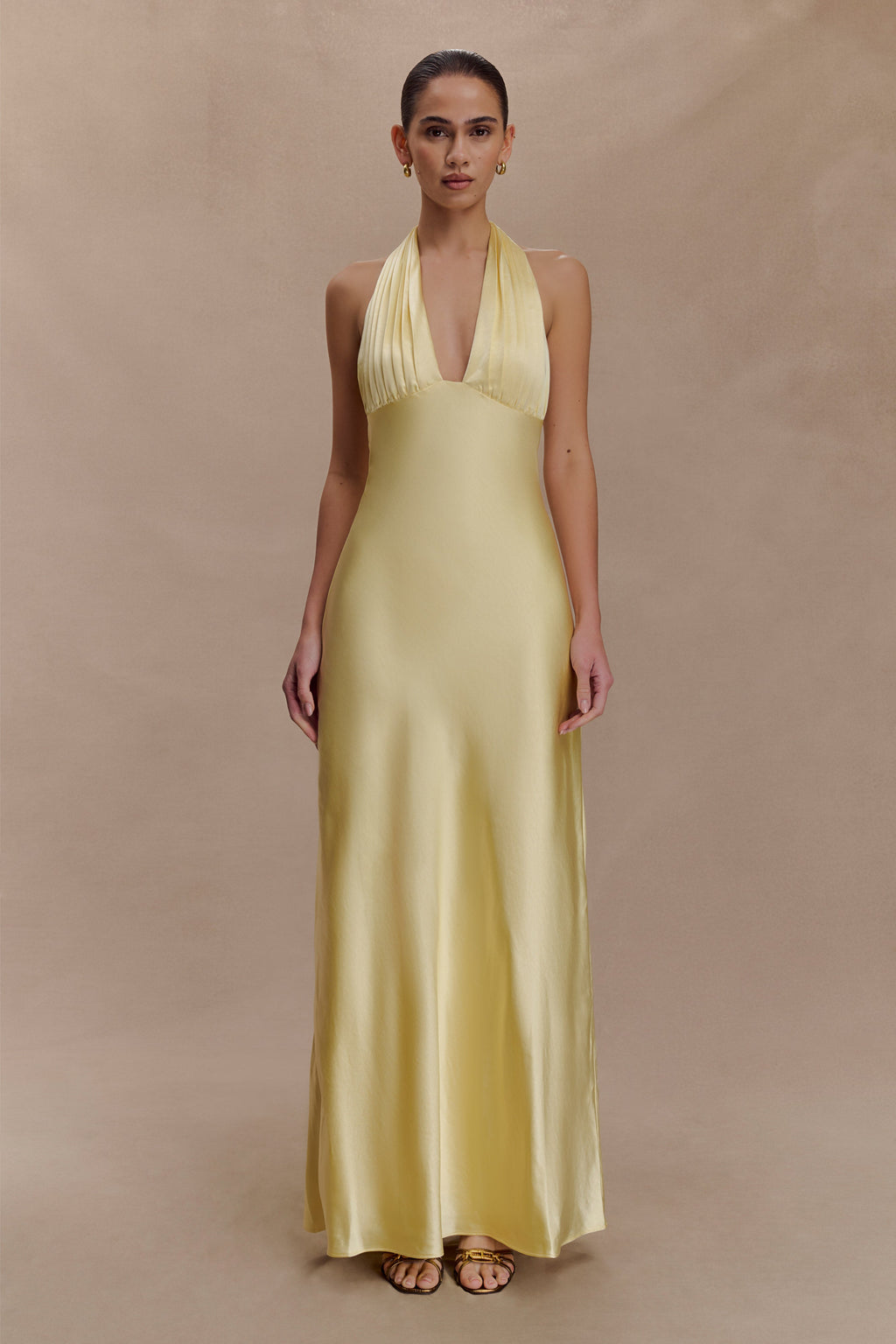 Alice Satin Halter Maxi Dress