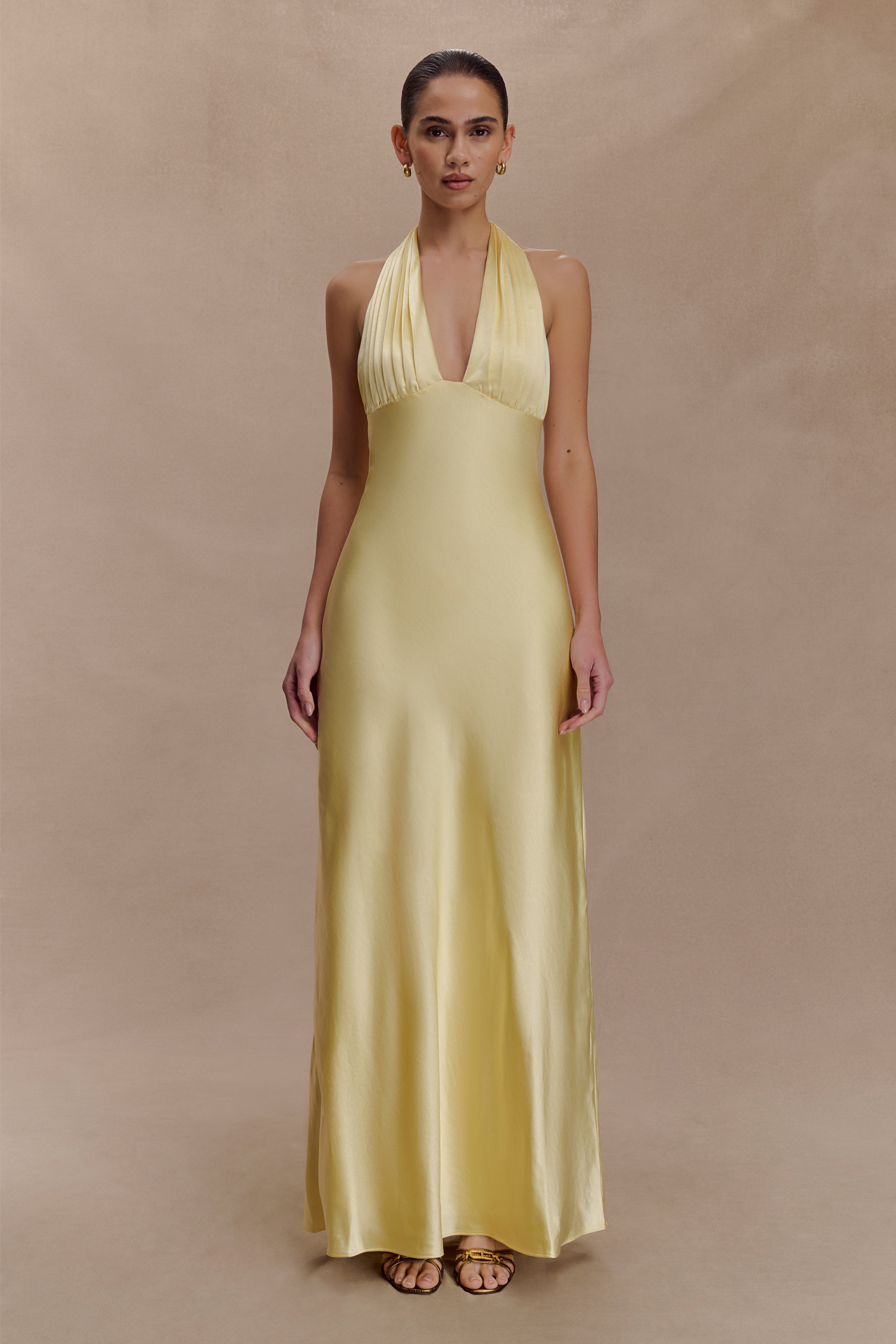 Alice Satin Halter Maxi Dress