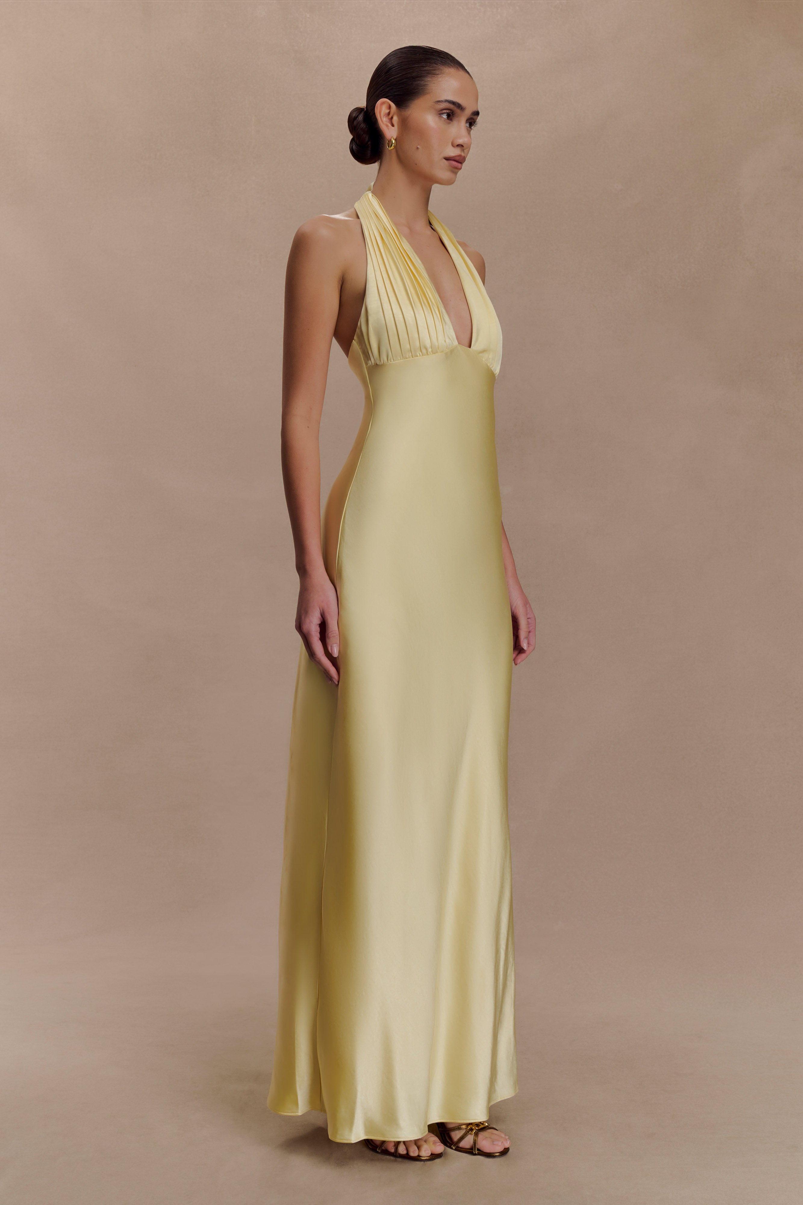Alice Satin Halter Maxi Dress