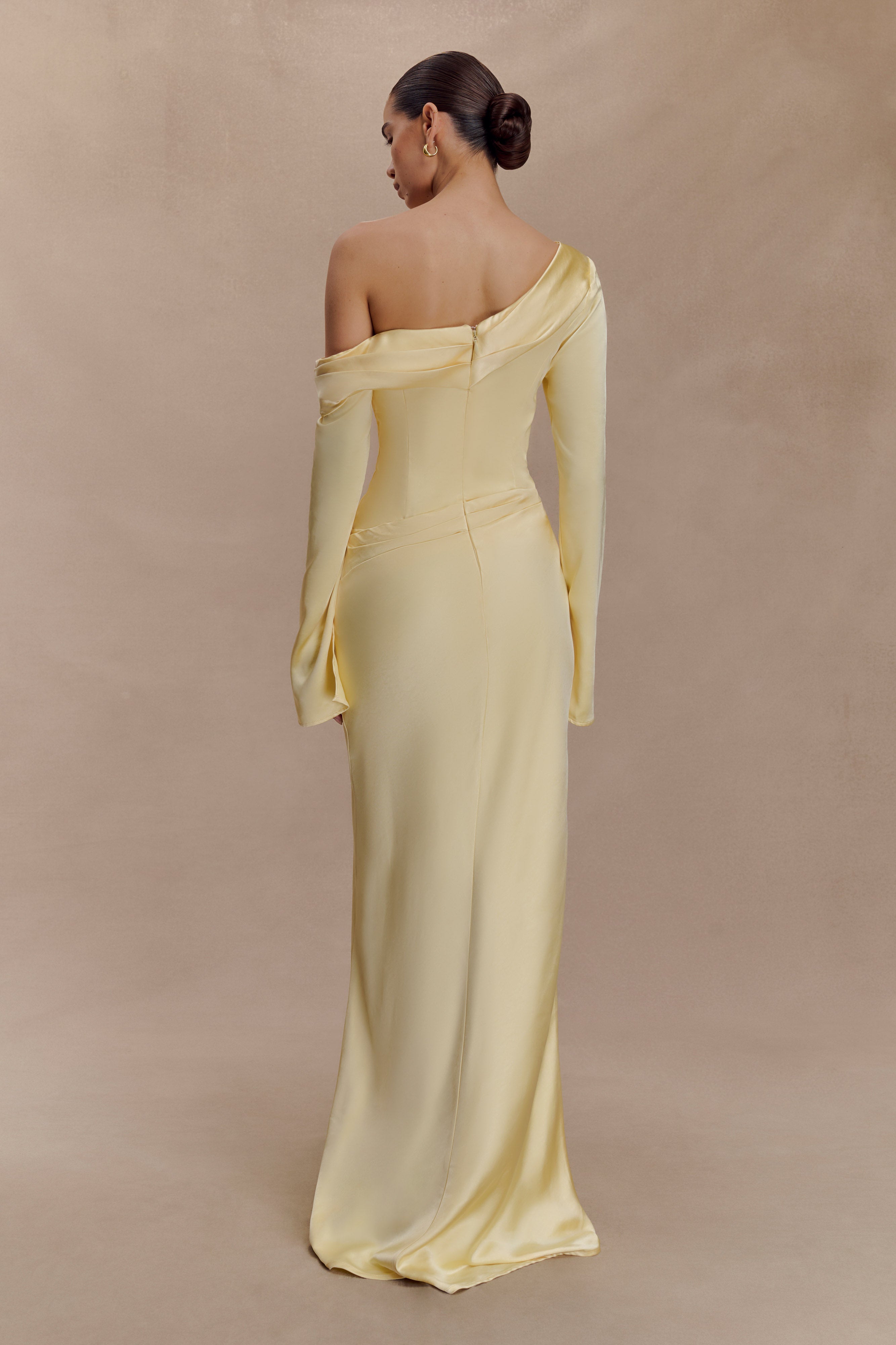 Iris Long Sleeve Satin Maxi Dress