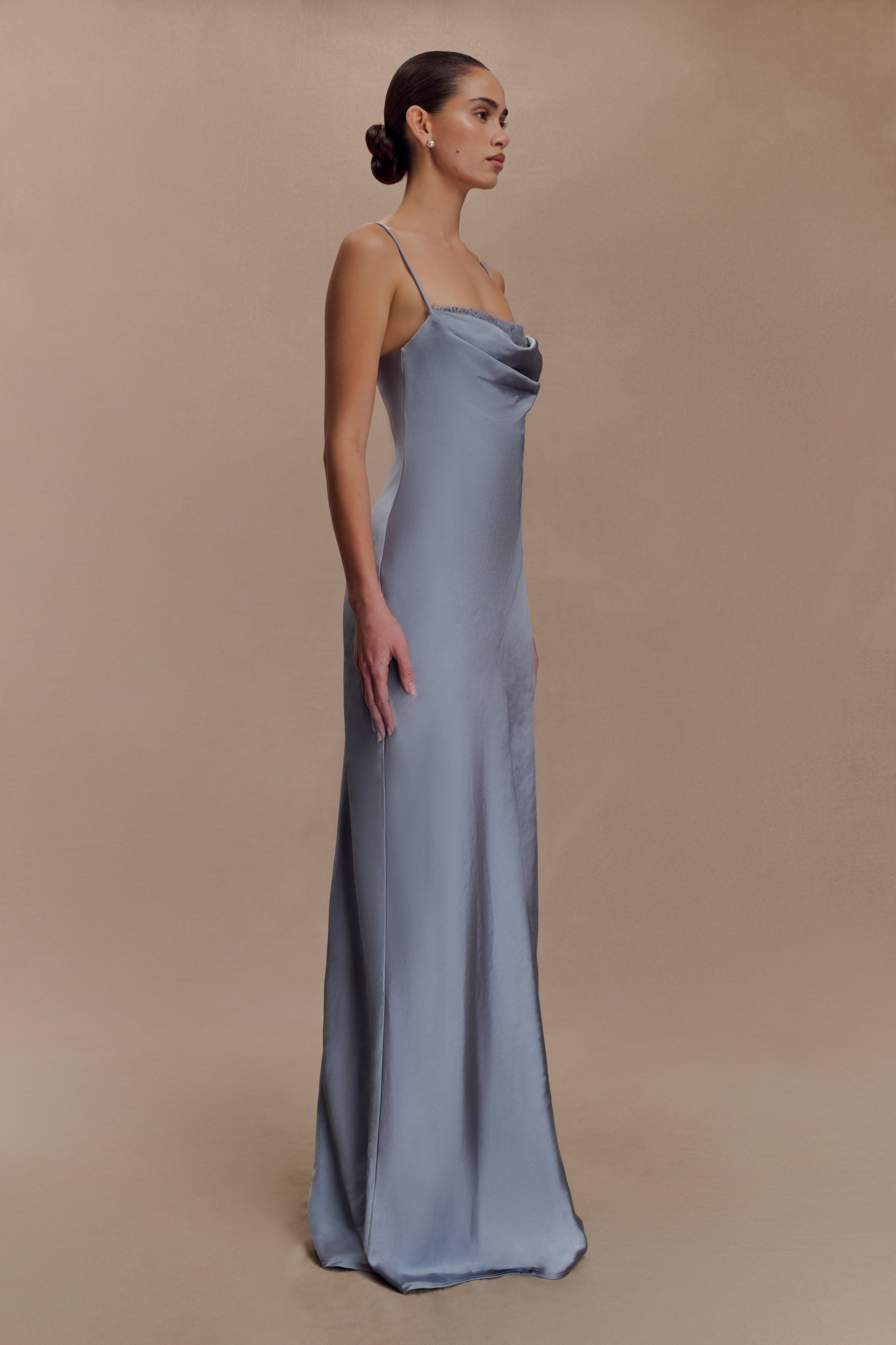 Isadora Lace & Satin Maxi Dress
