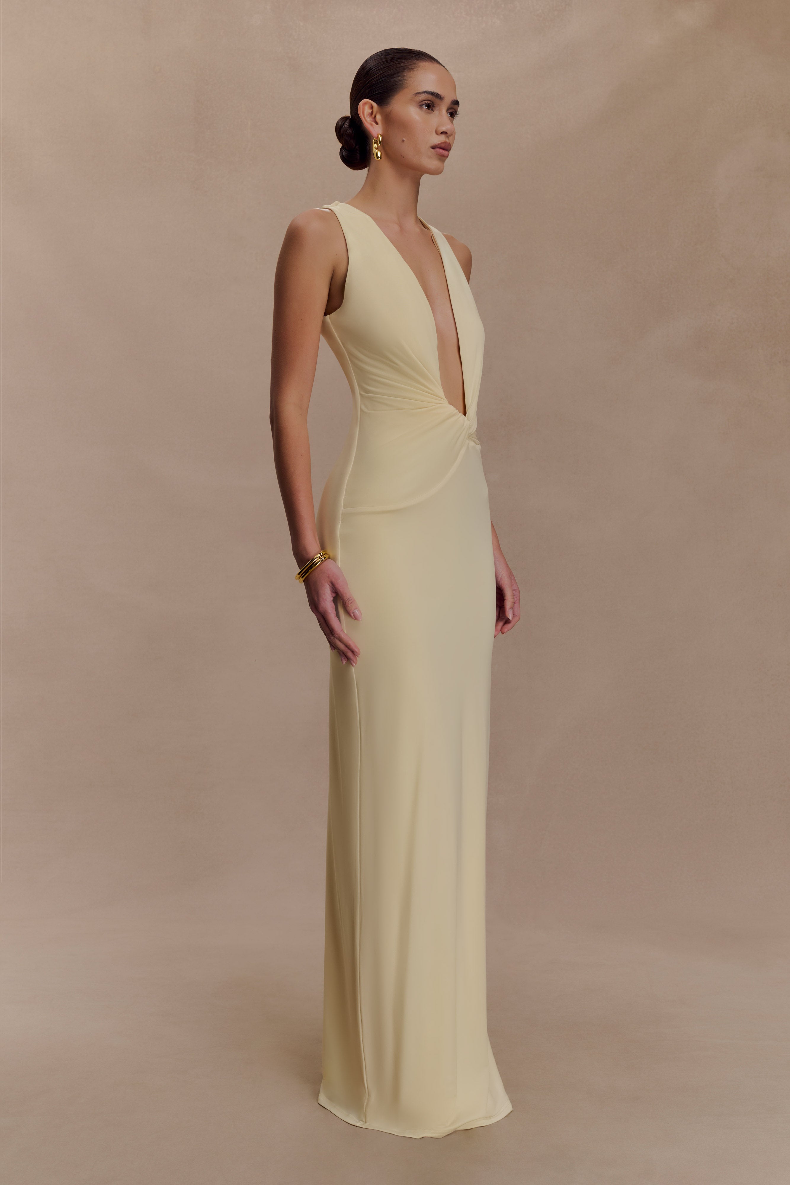 Stella Draped Slinky Maxi Dress