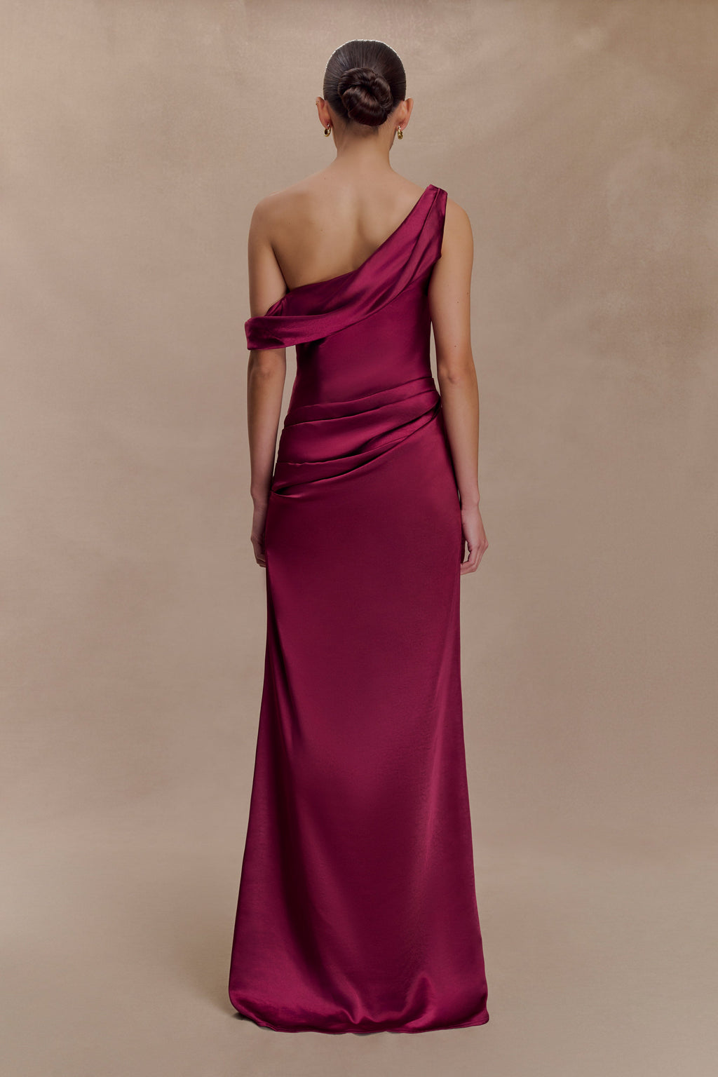 Dalia Off Shoulder Satin Maxi Dress
