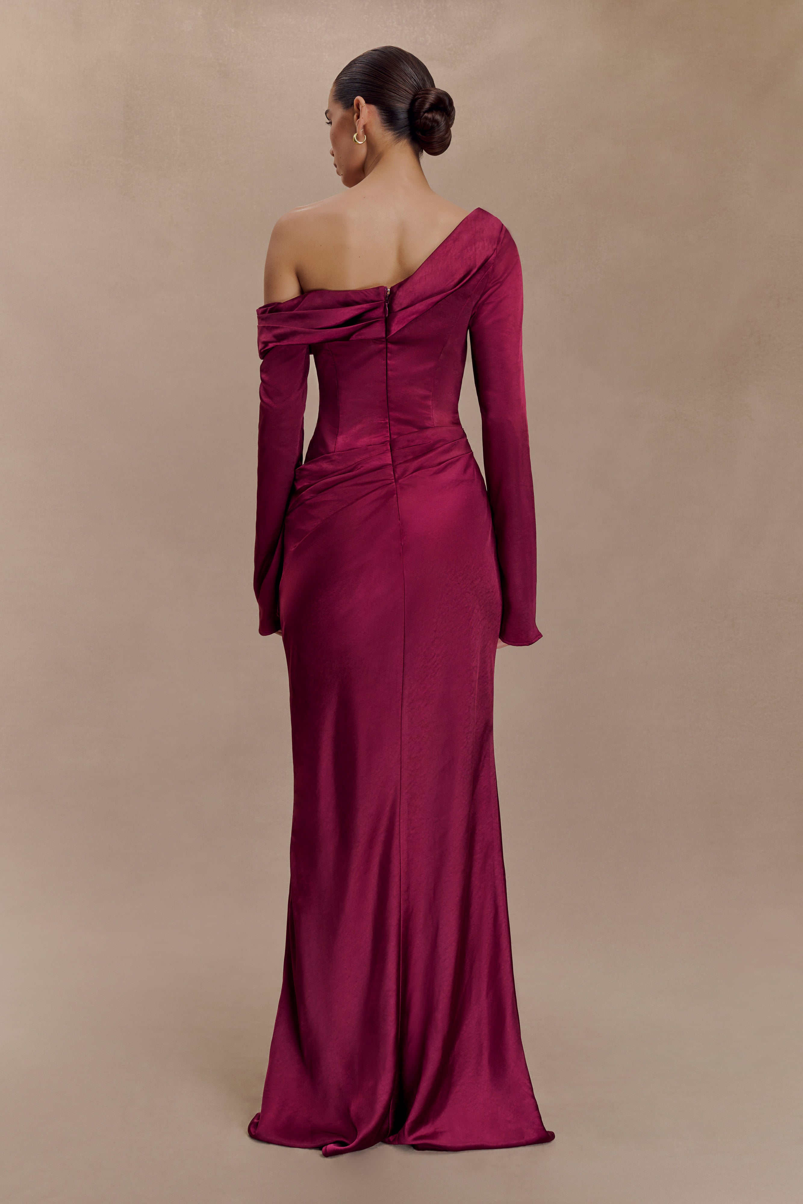 Iris Long Sleeve Satin Maxi Dress