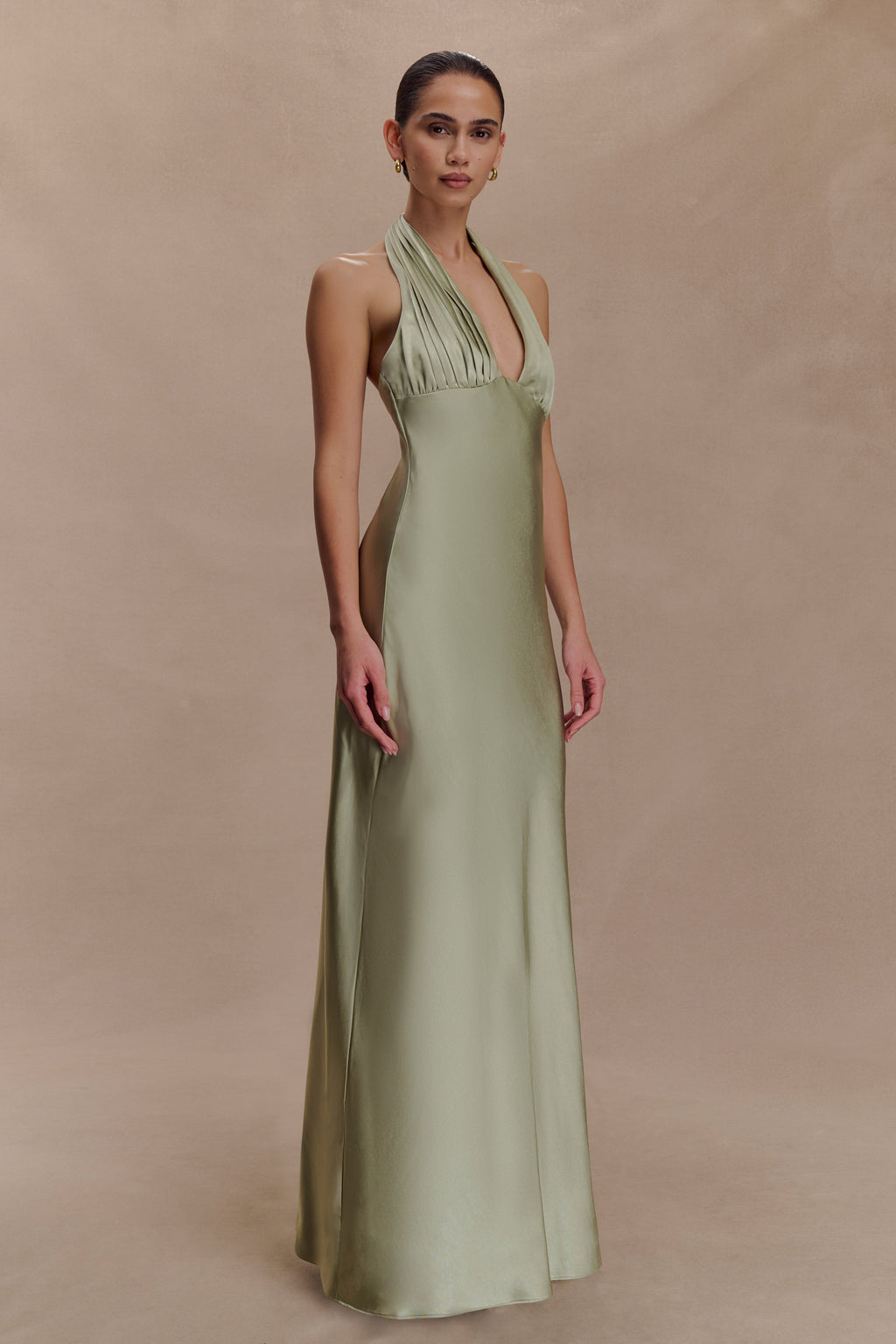 Alice Satin Halter Maxi Dress