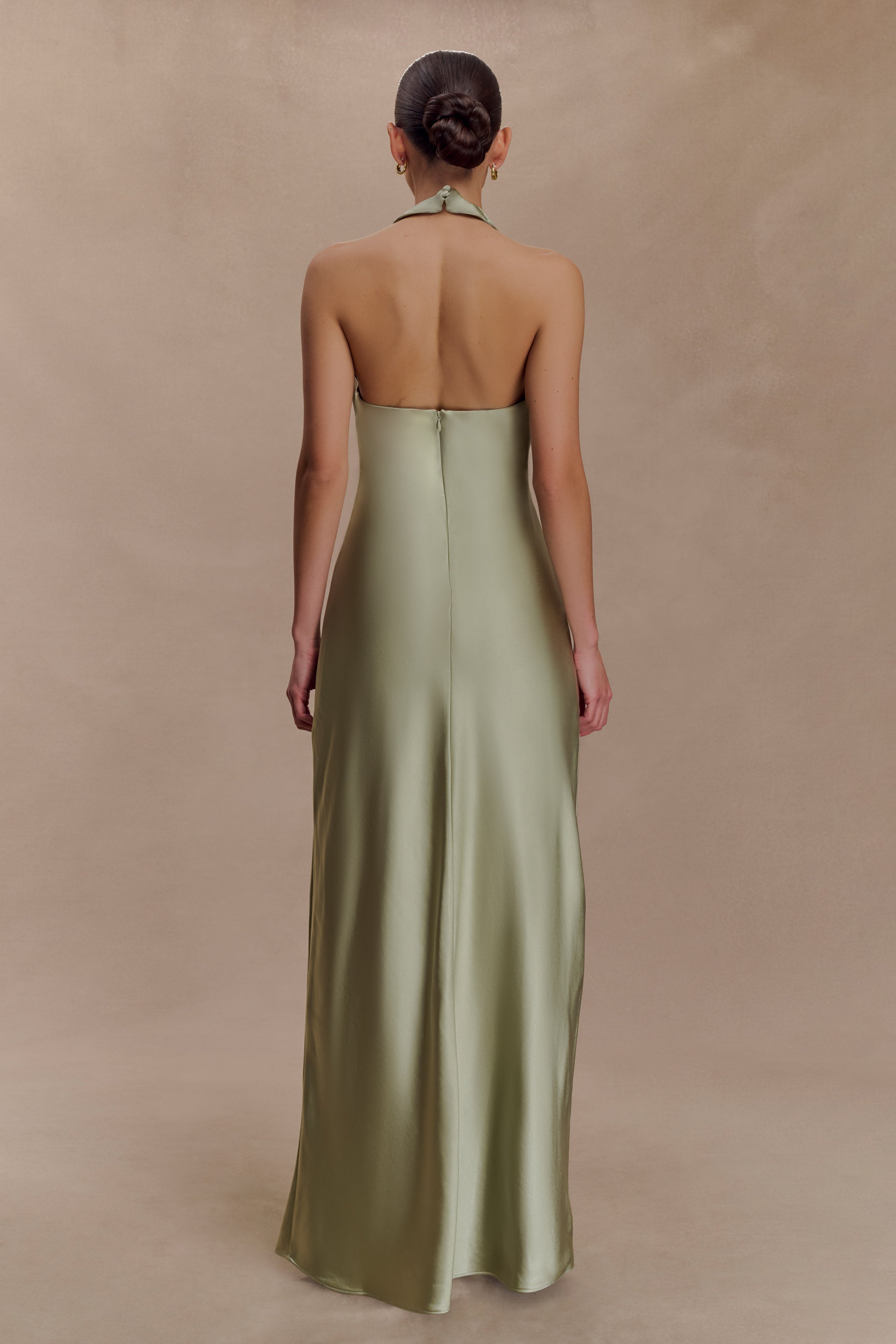 Alice Satin Halter Maxi Dress