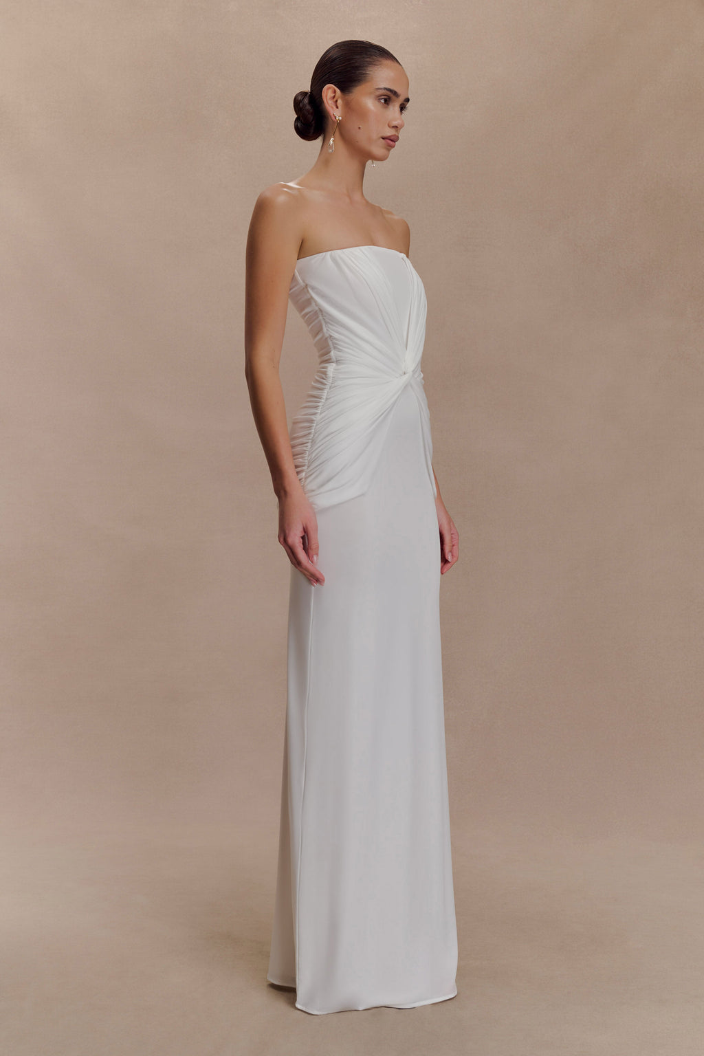 Mirren Strapless Slinky Maxi Dress