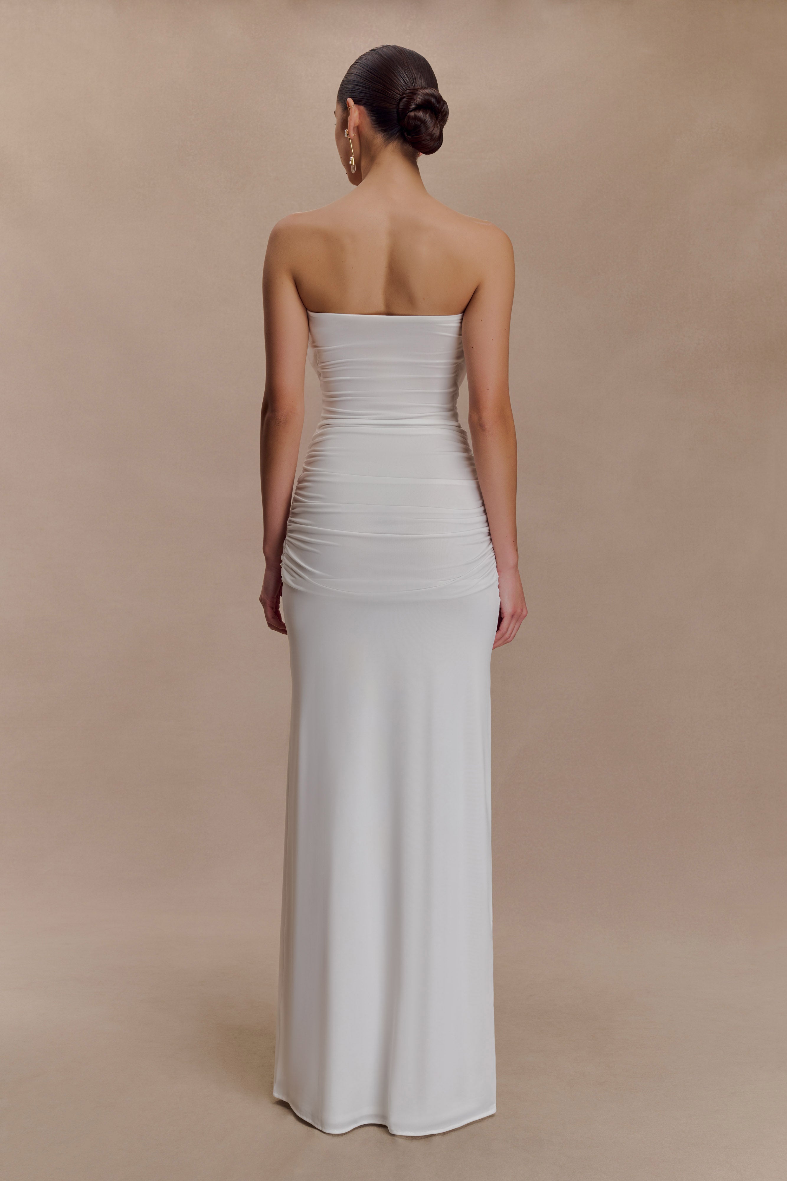 Mirren Strapless Slinky Maxi Dress