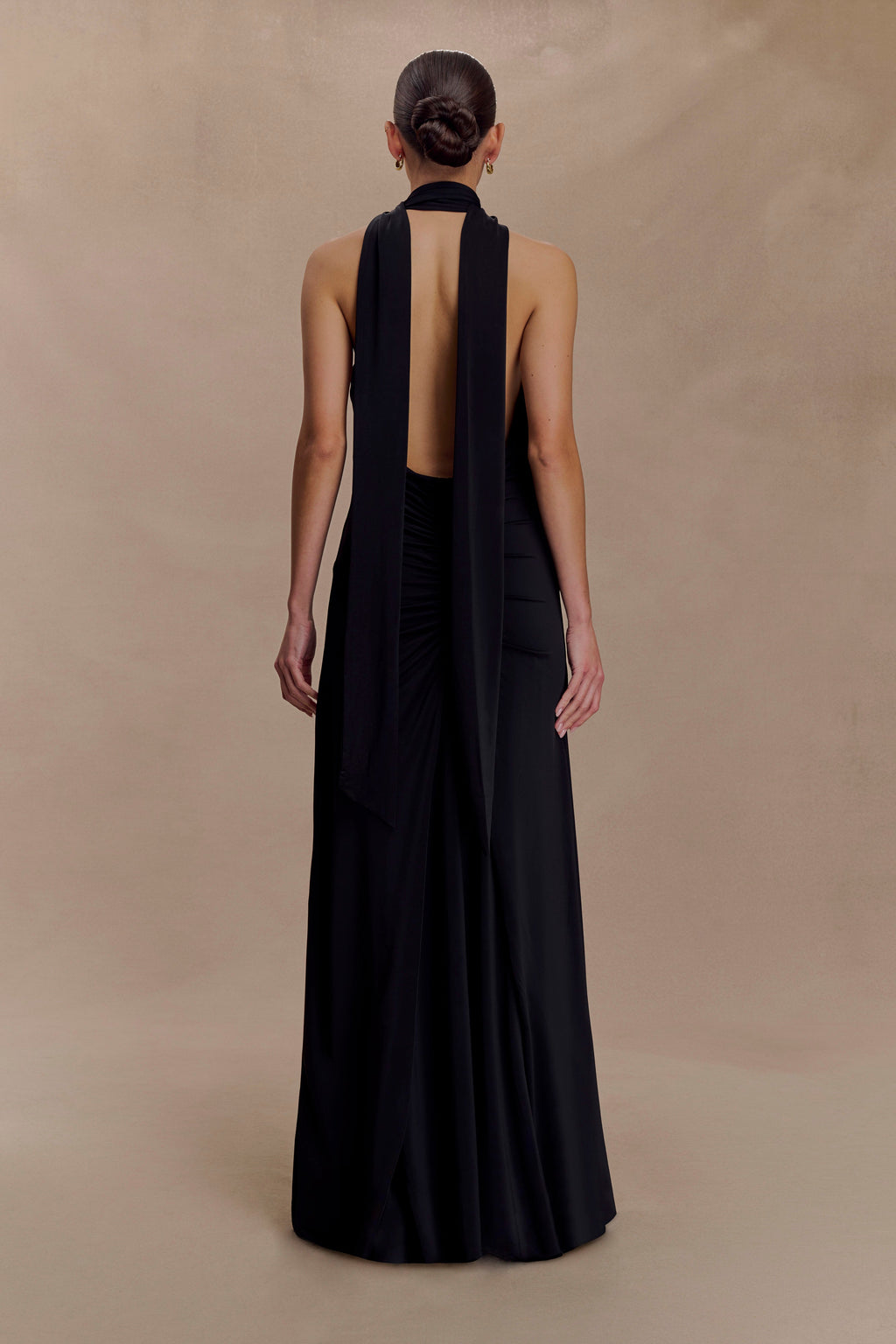 Juliet Slinky Maxi Dress With Scarf