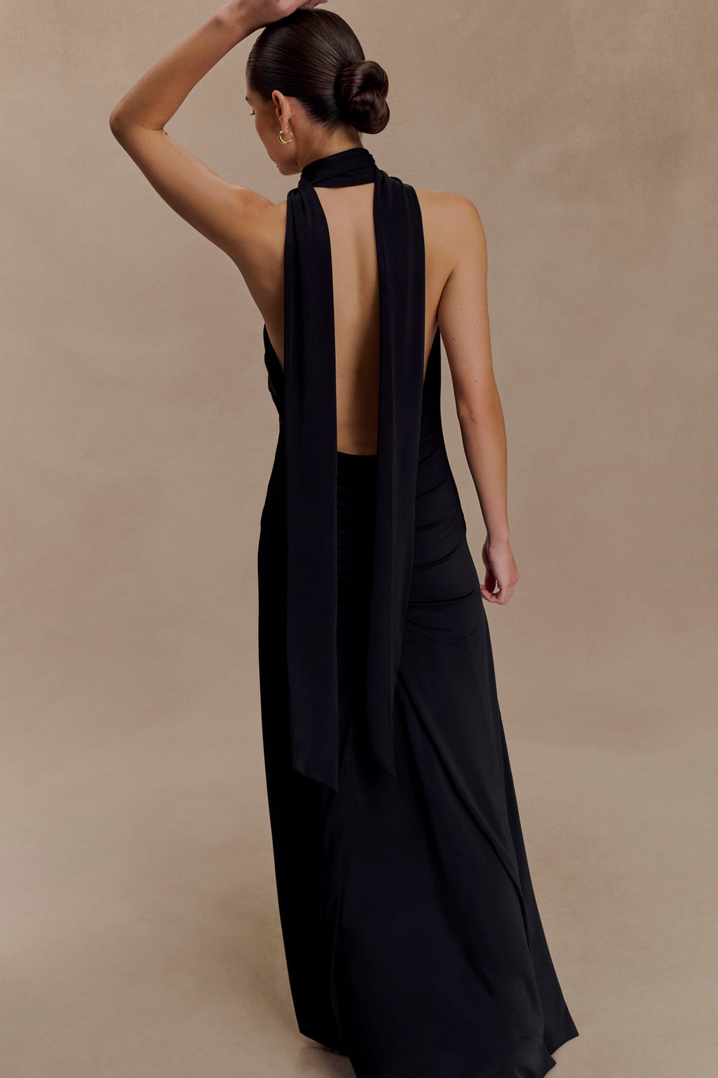 Juliet Slinky Maxi Dress With Scarf