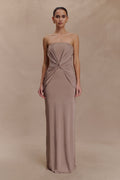 Mirren Strapless Slinky Maxi Dress