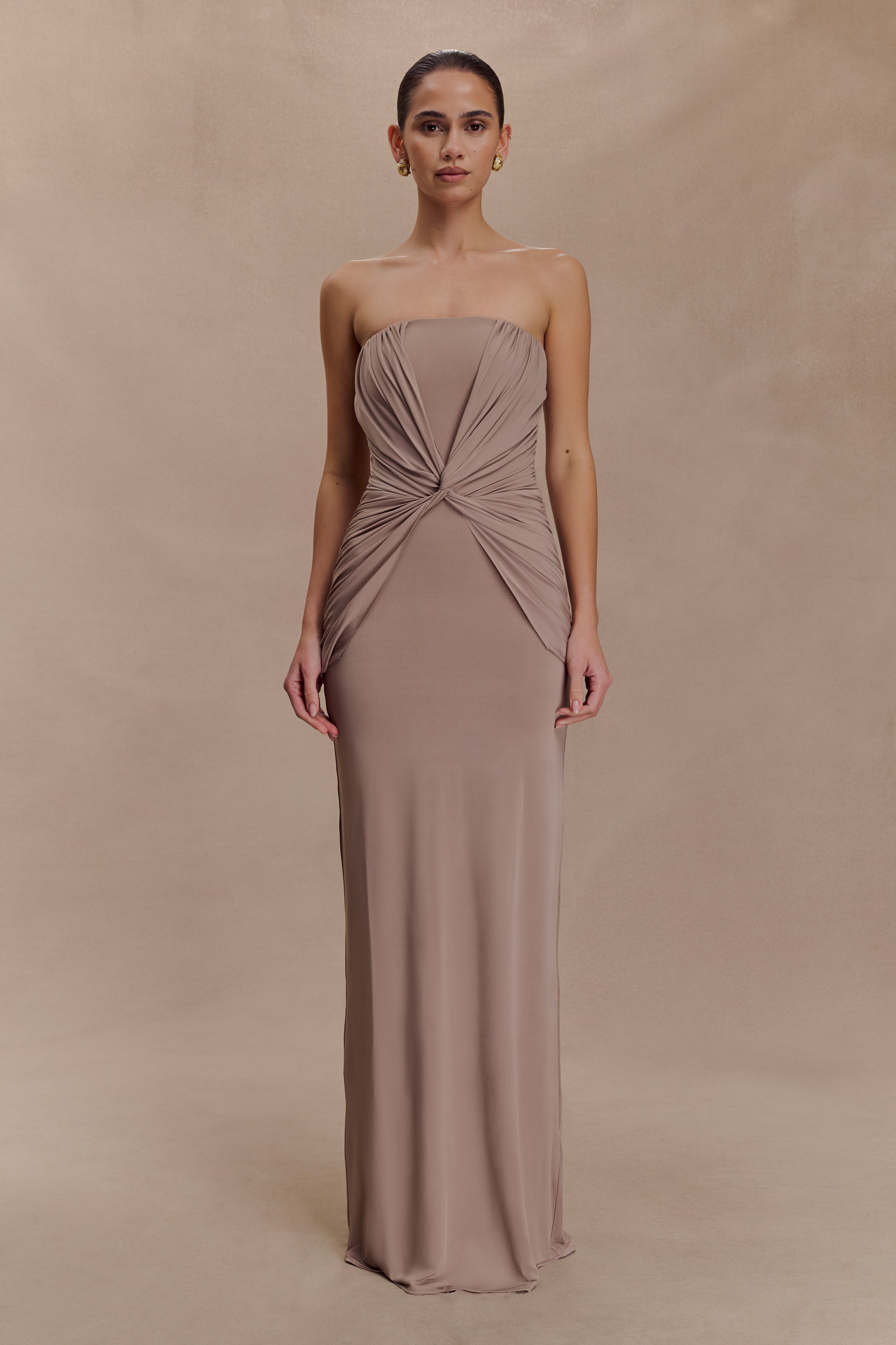 Mirren Strapless Slinky Maxi Dress