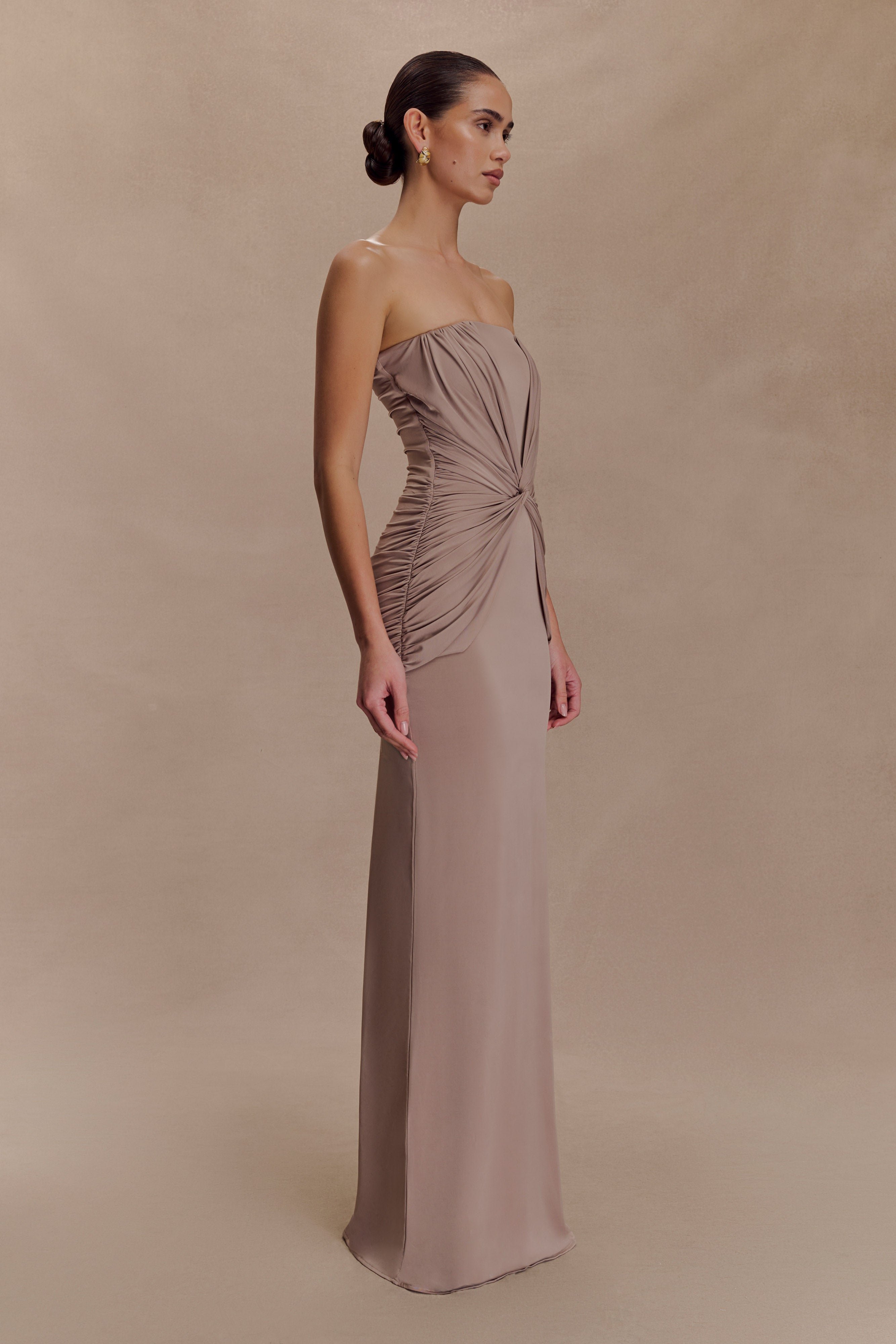 Mirren Strapless Slinky Maxi Dress