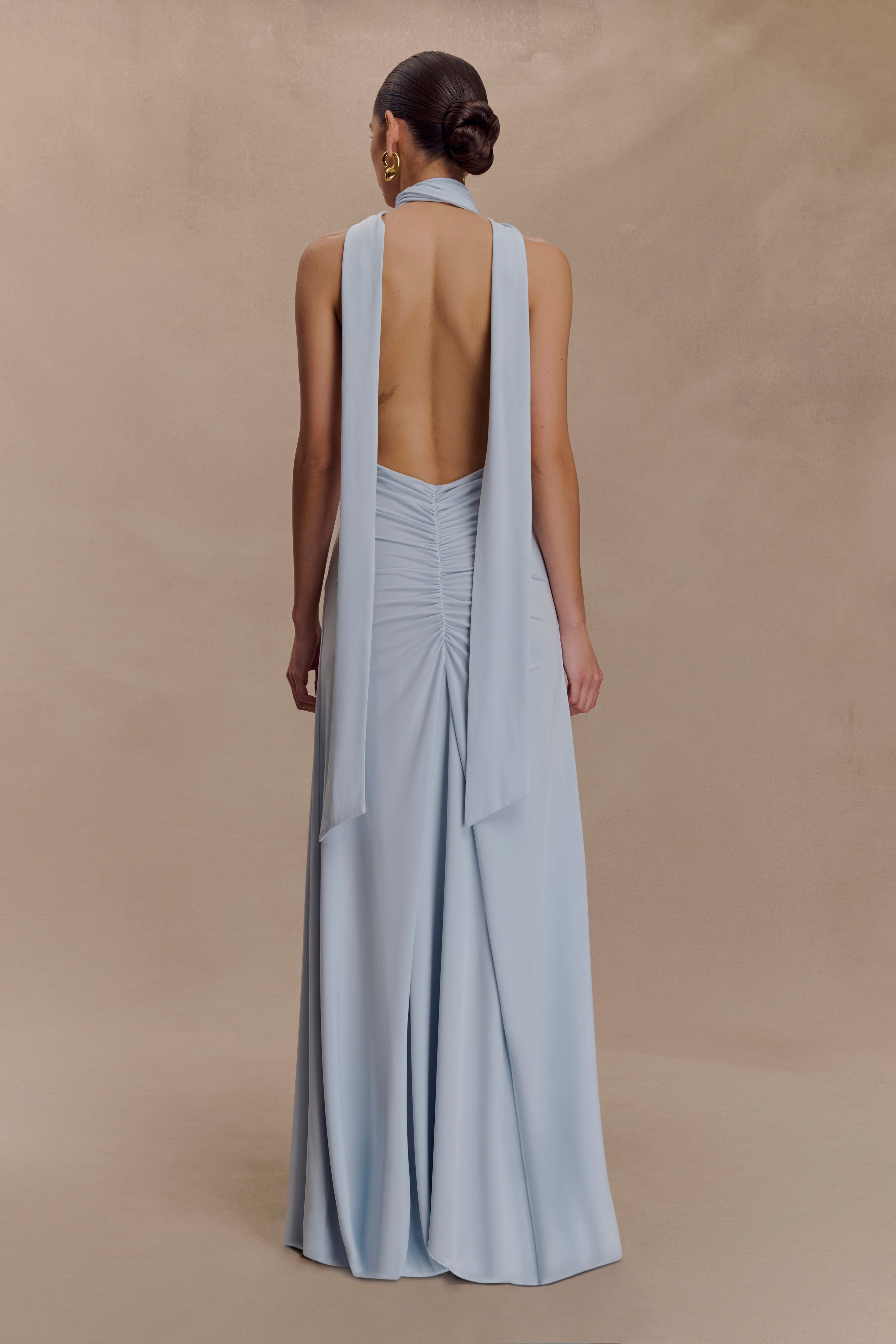 Juliet Slinky Maxi Dress With Scarf