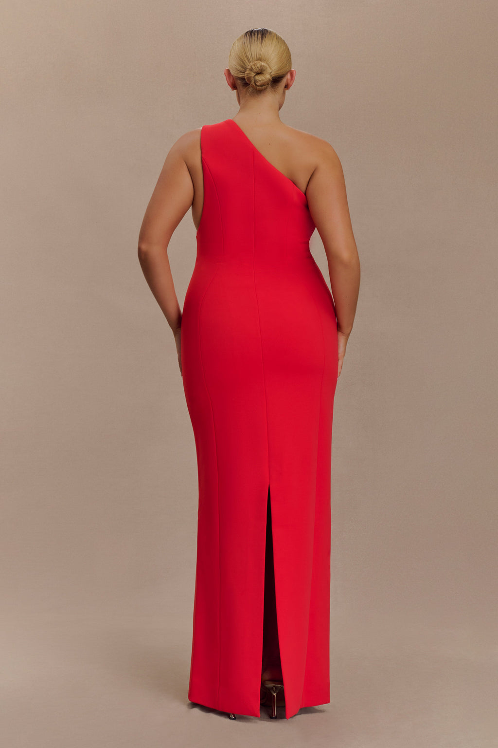 Milena One Shoulder Crepe Maxi Dress