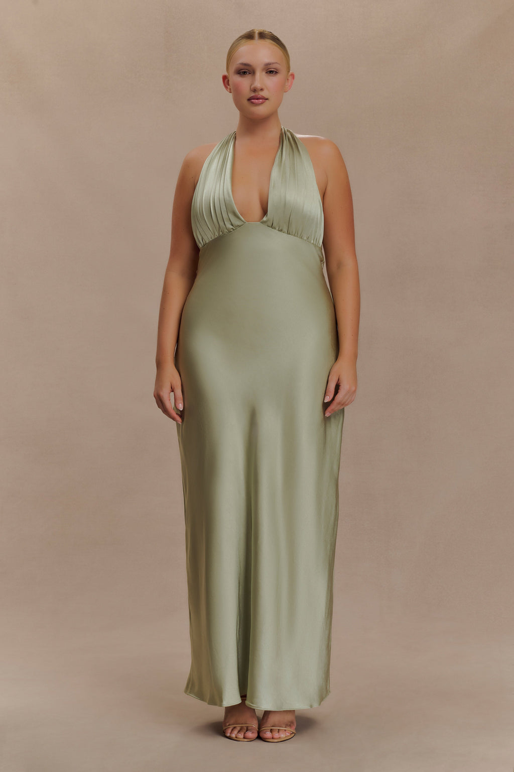 Alice Satin Halter Maxi Dress
