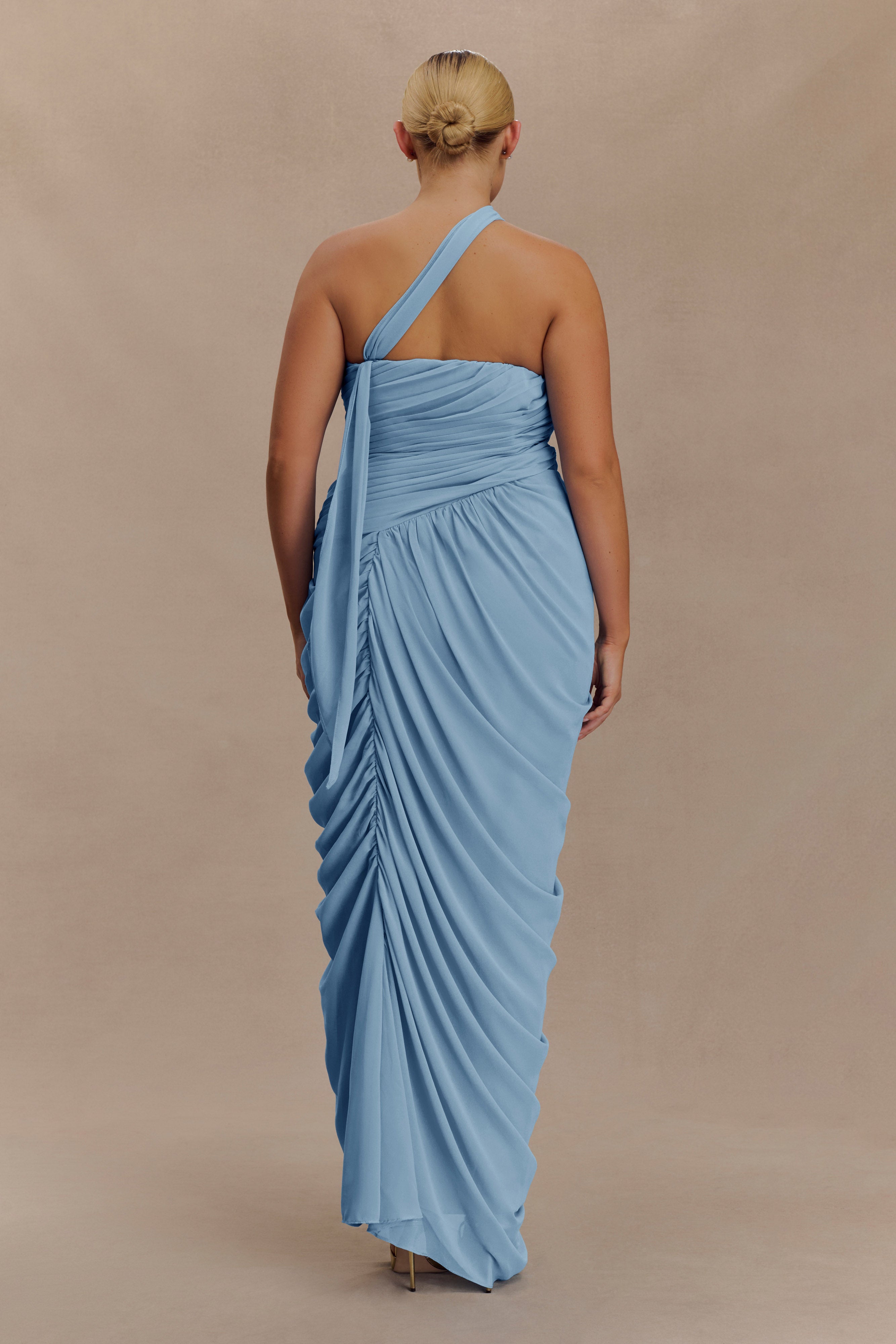 Micaela Chiffon Gathered Maxi Dress