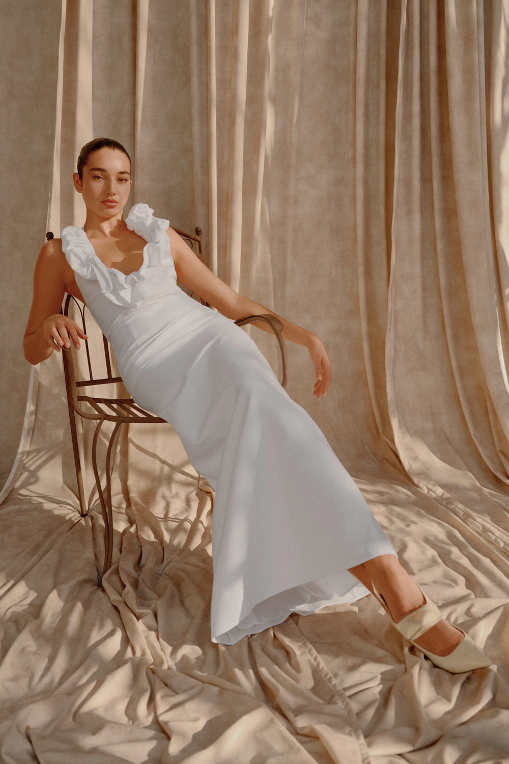 Carolyn Linen Bubble Maxi Dress