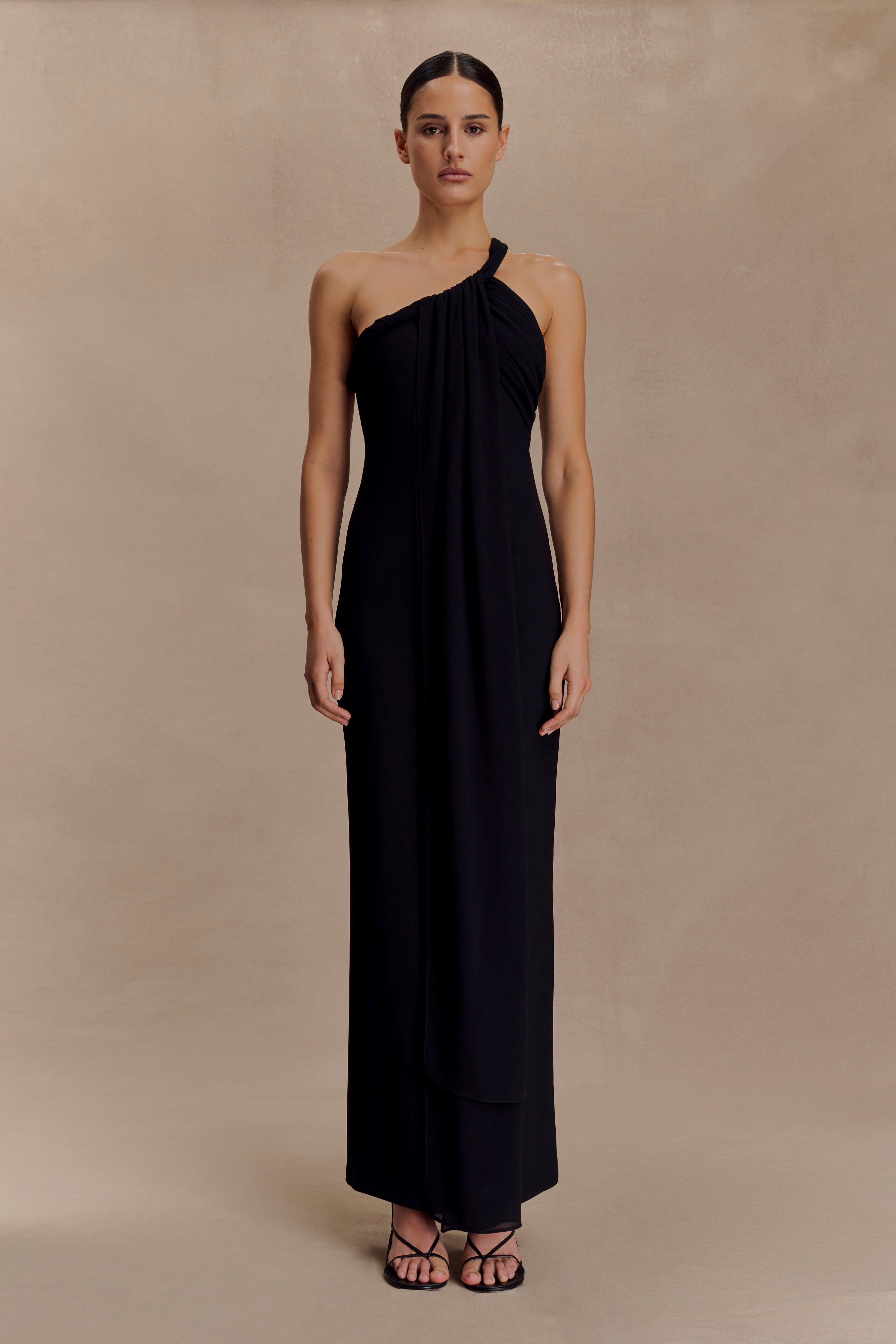 Philippa Knotted Crepe Maxi Dress