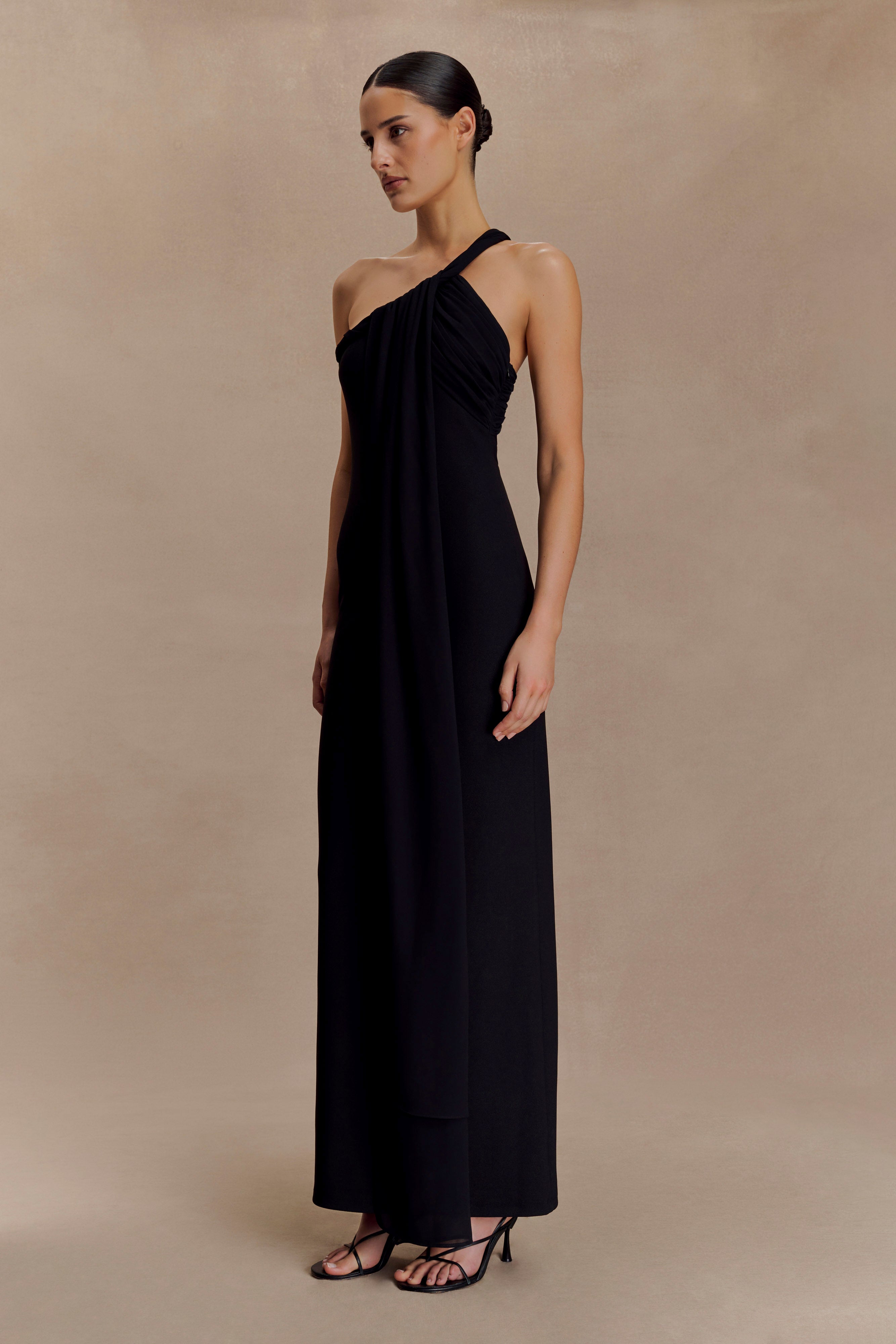 Philippa Knotted Crepe Maxi Dress