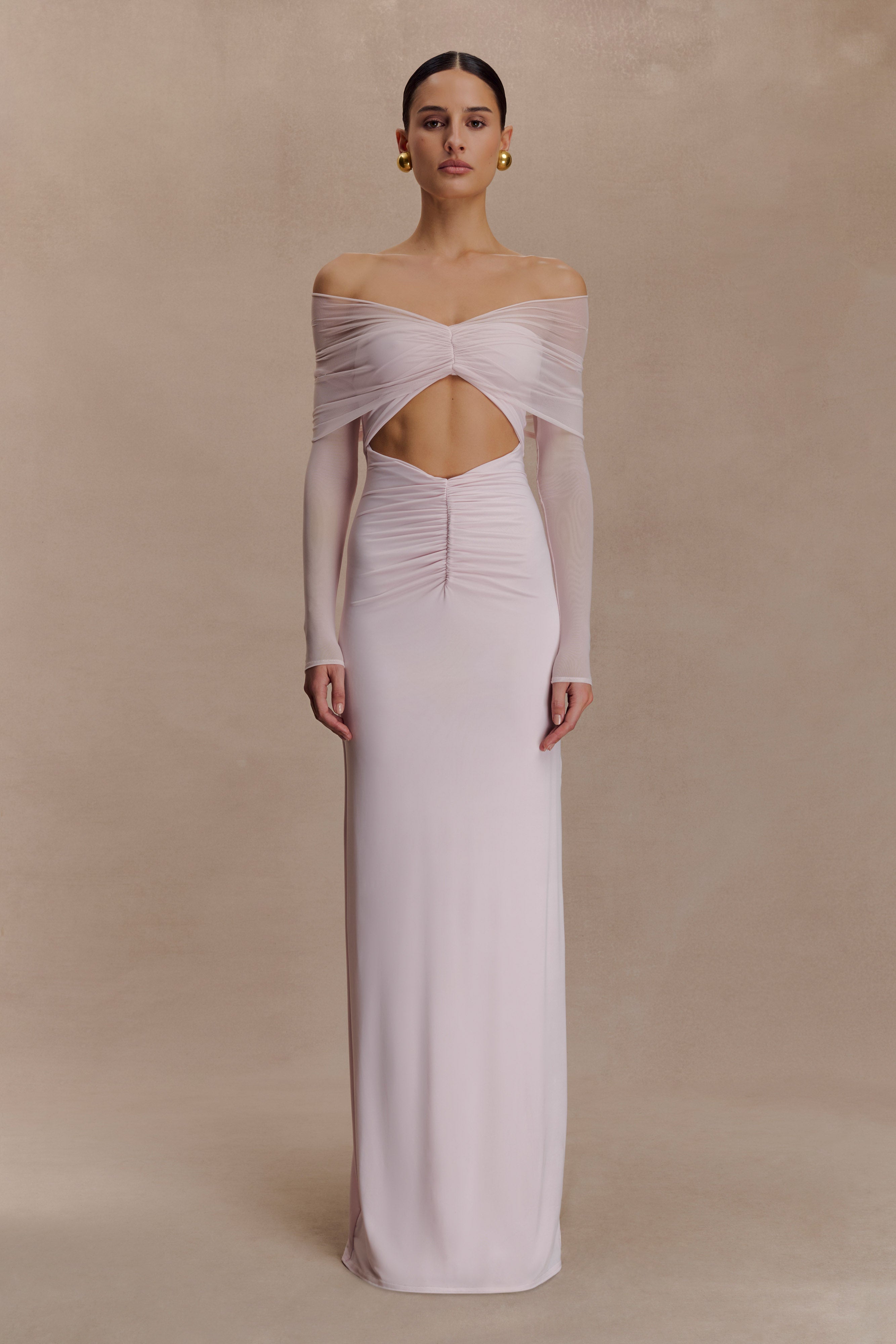 Rafaella Slinky And Mesh Maxi Dress
