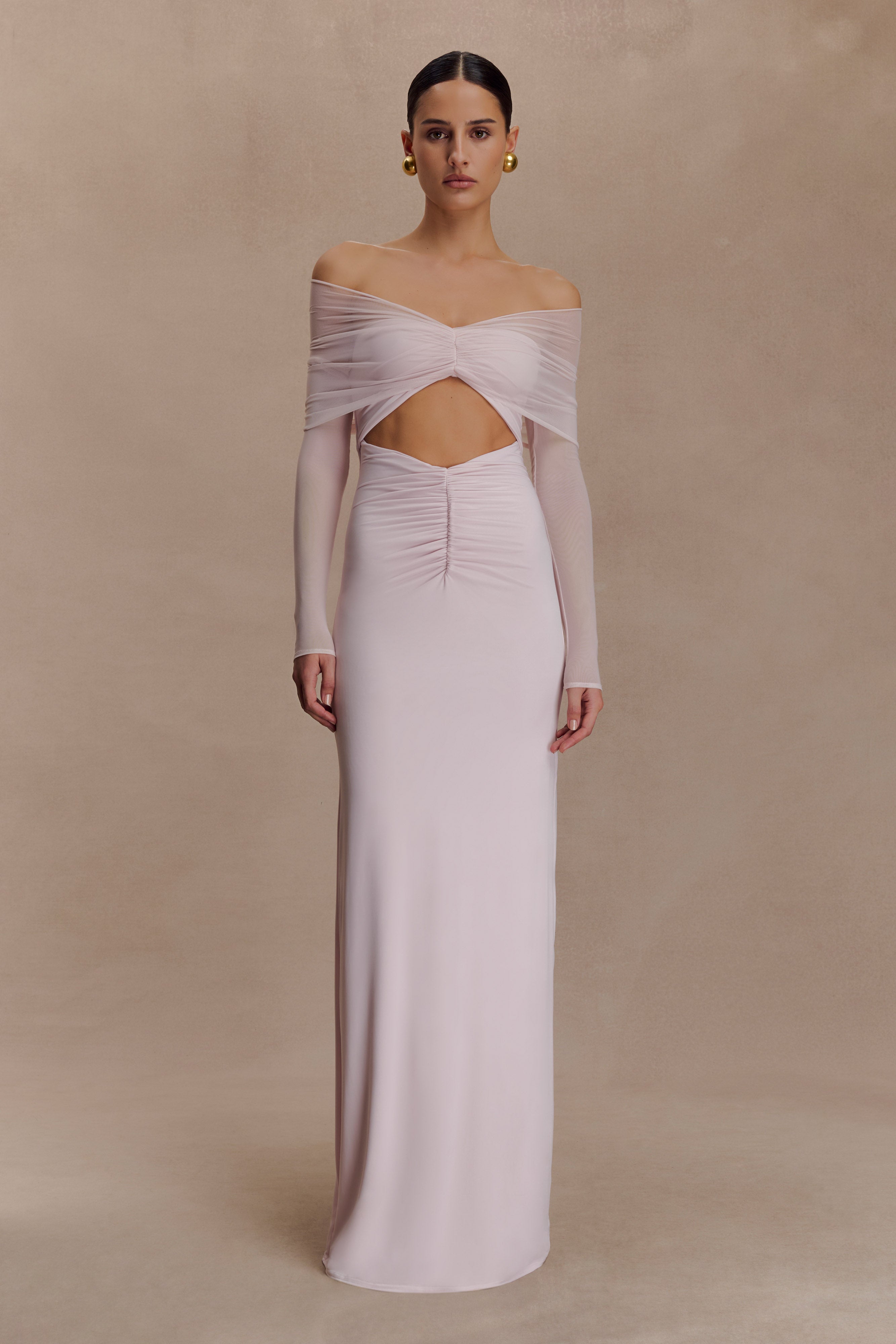 Rafaella Slinky And Mesh Maxi Dress