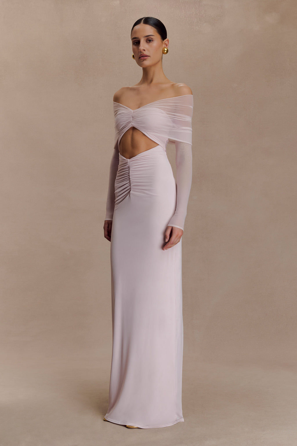 Rafaella Slinky And Mesh Maxi Dress