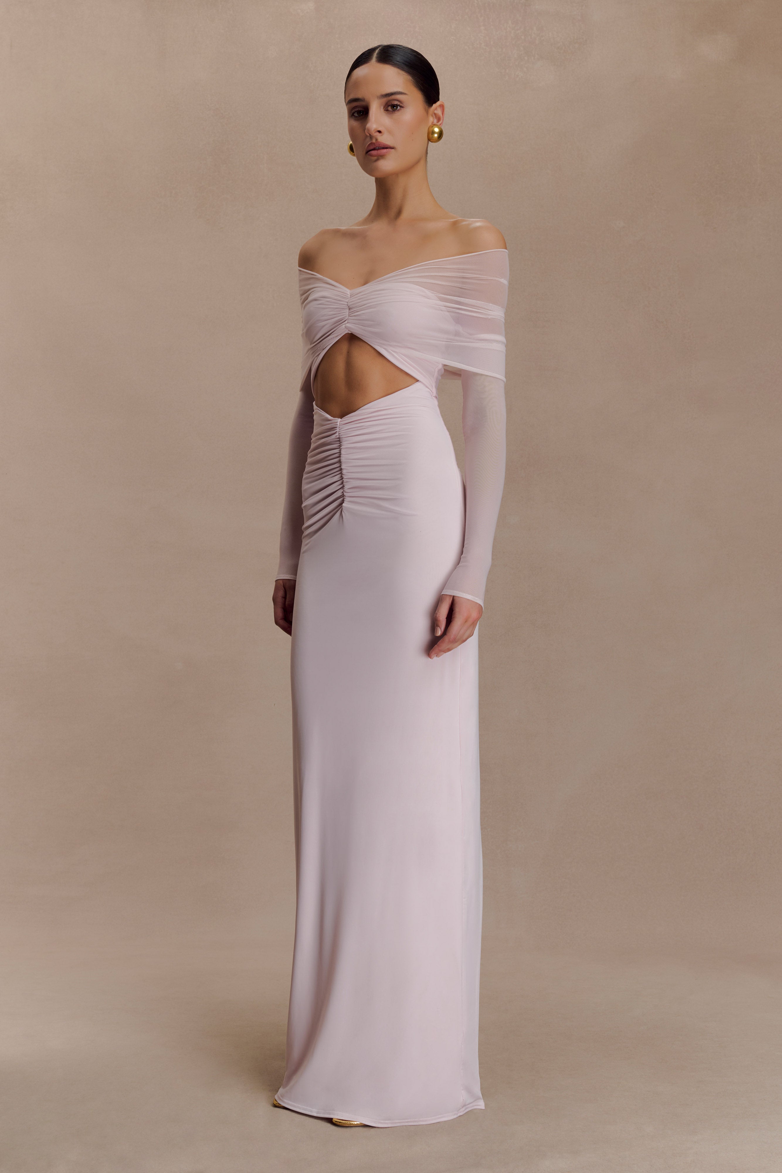 Rafaella Slinky And Mesh Maxi Dress